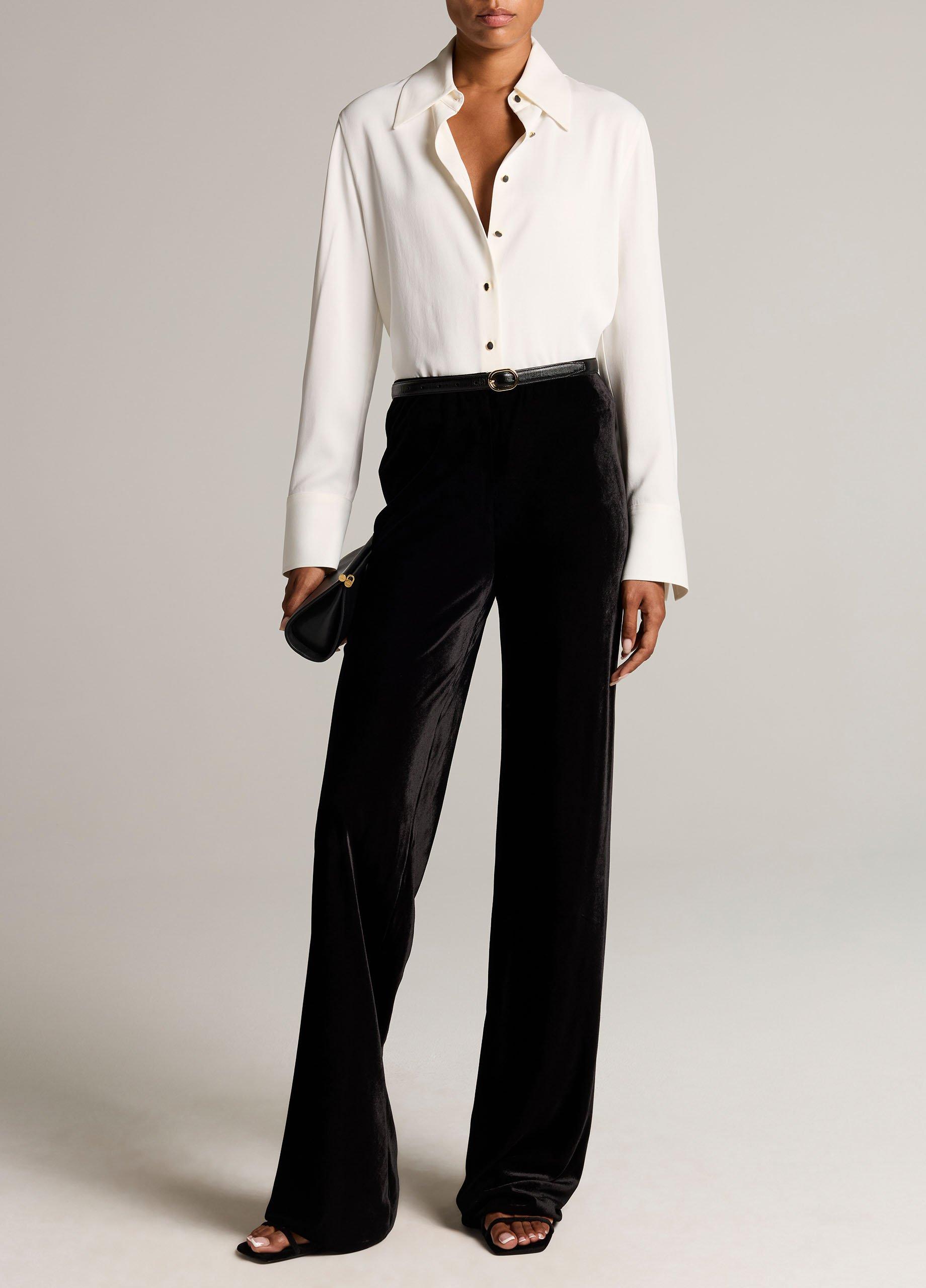 Colette High-Rise Velvet Bias Pant image number 0