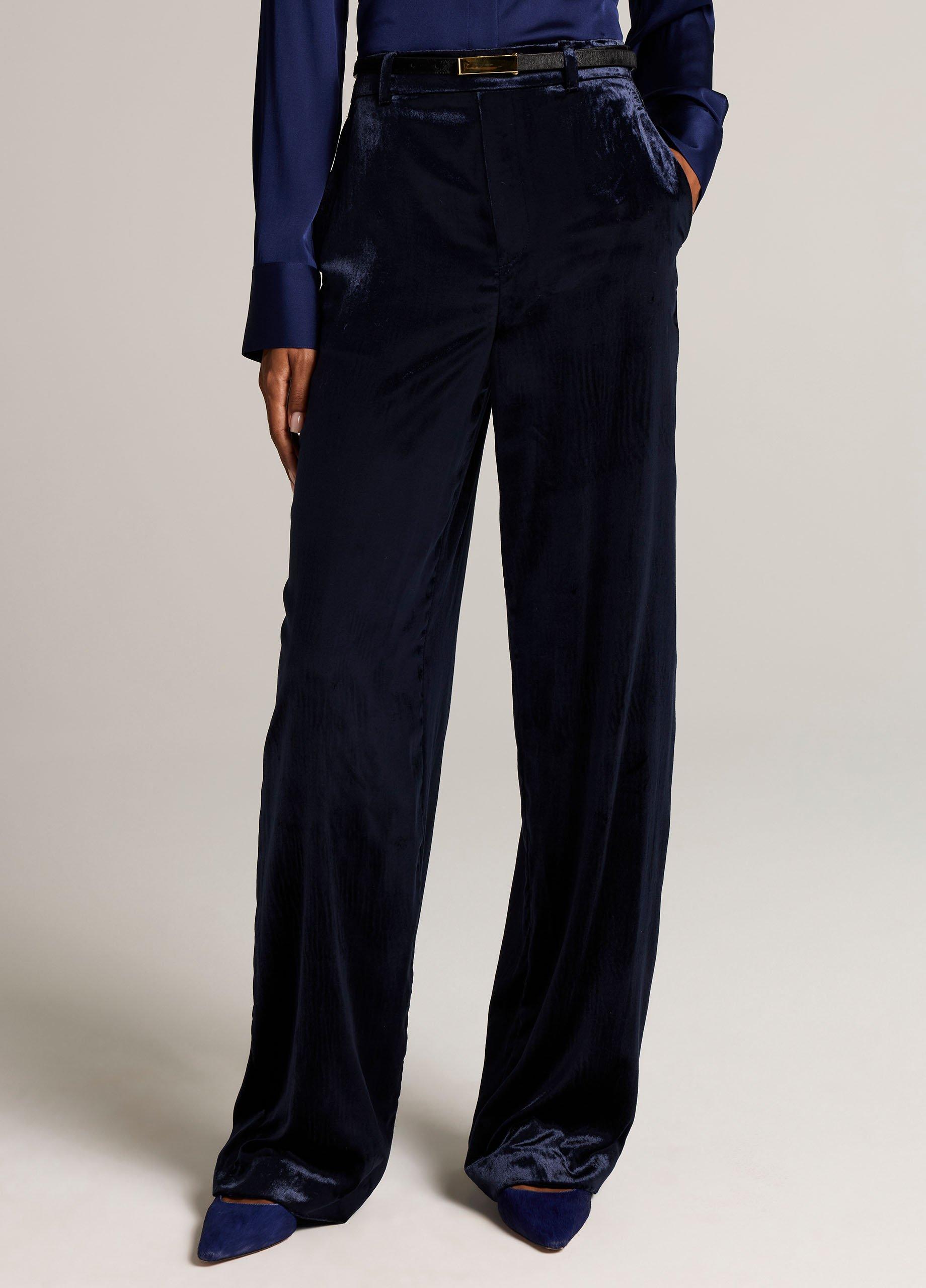 Joan High-Rise Velvet Pull-On Pant in Trousers | Vince