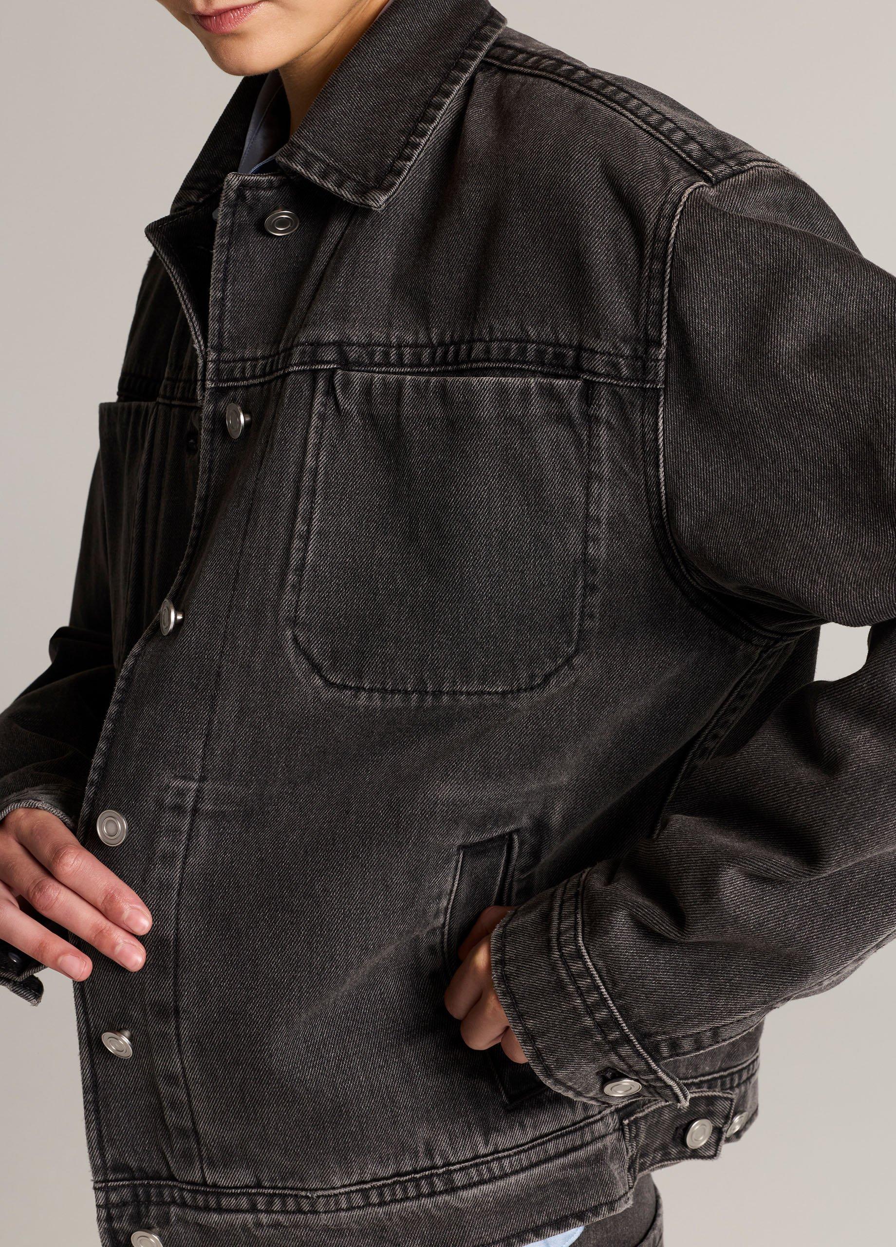 Washed Cotton Twill Trucker Jacket image number 1