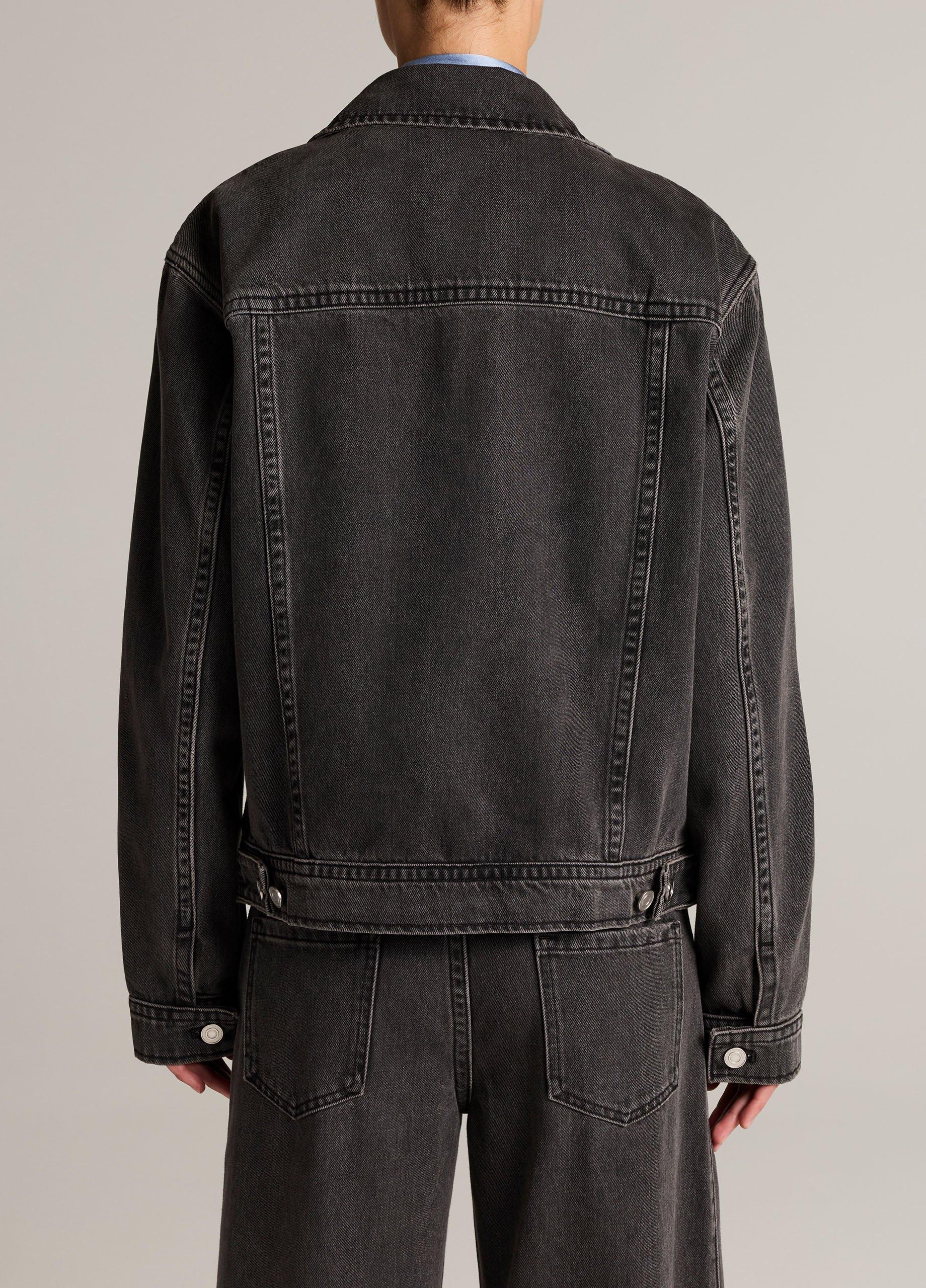 Washed Cotton Twill Trucker Jacket image number 2