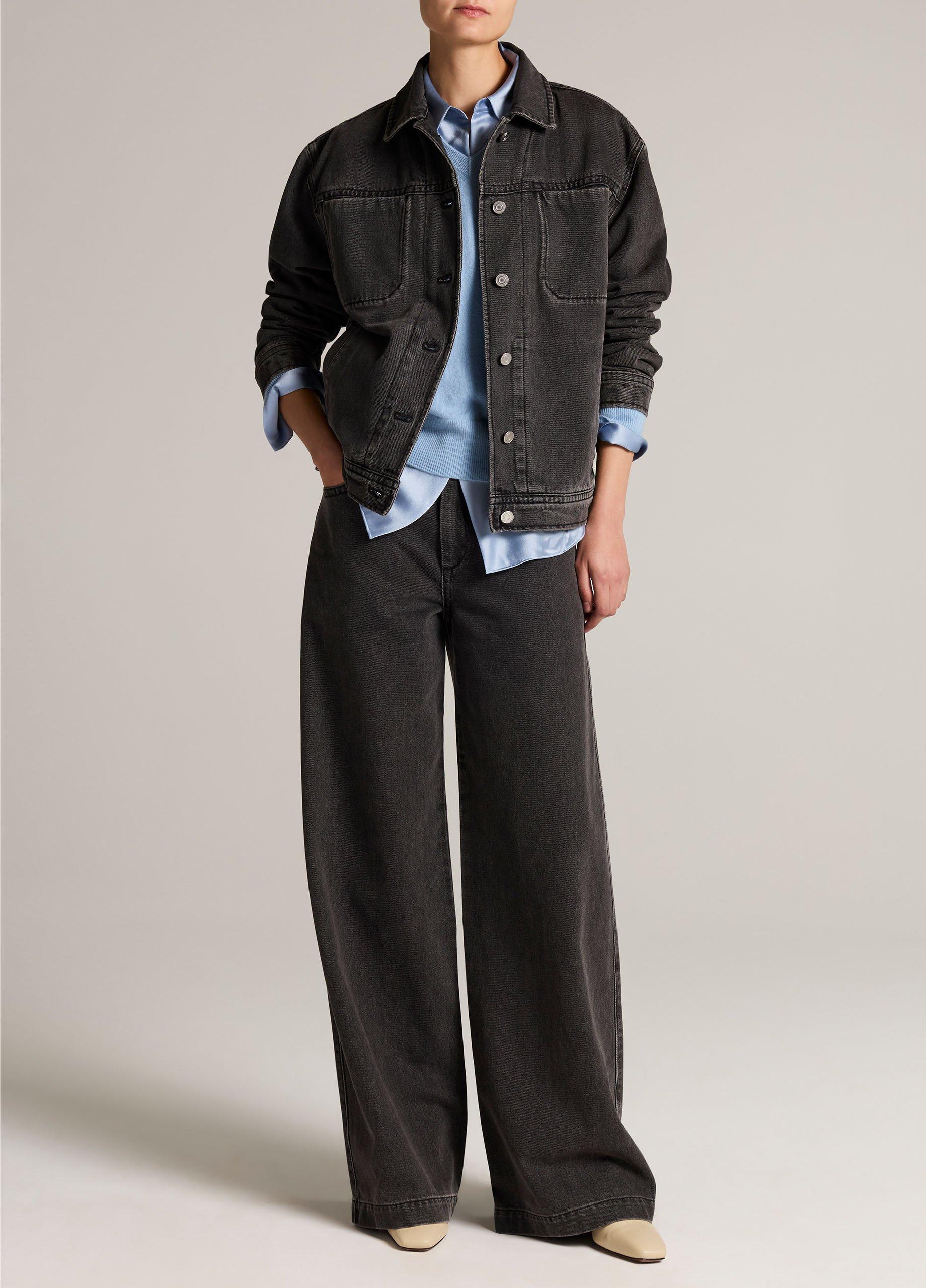 Washed Cotton Twill Trucker Jacket image number 3