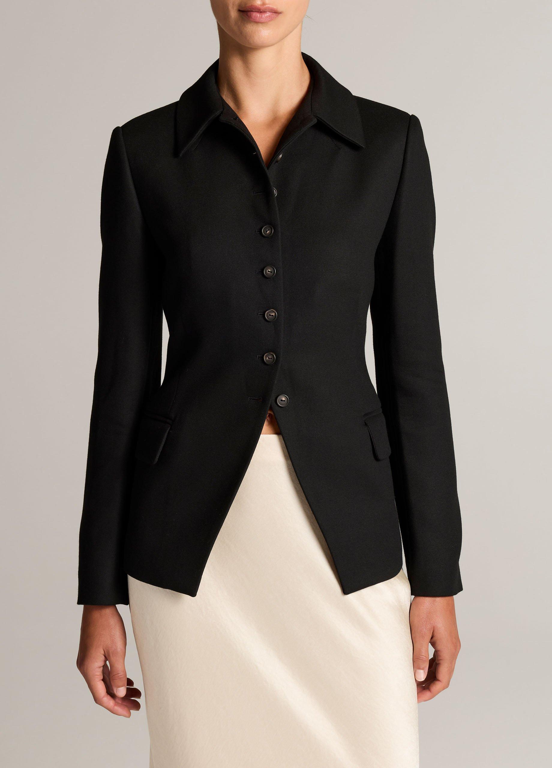 Sculptural Fitted Buttoned Jacket image number 0