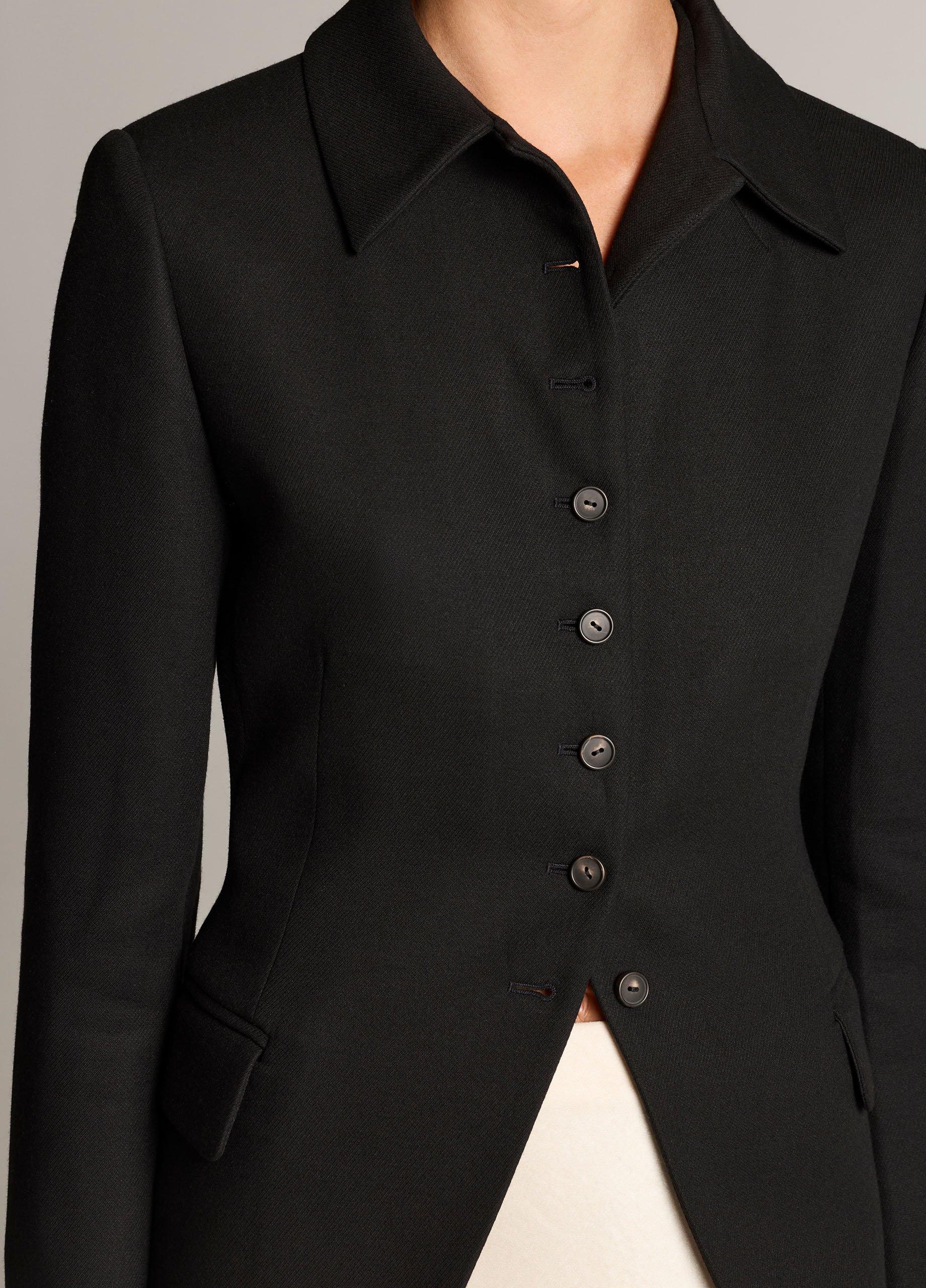 Sculptural Fitted Buttoned Jacket image number 1