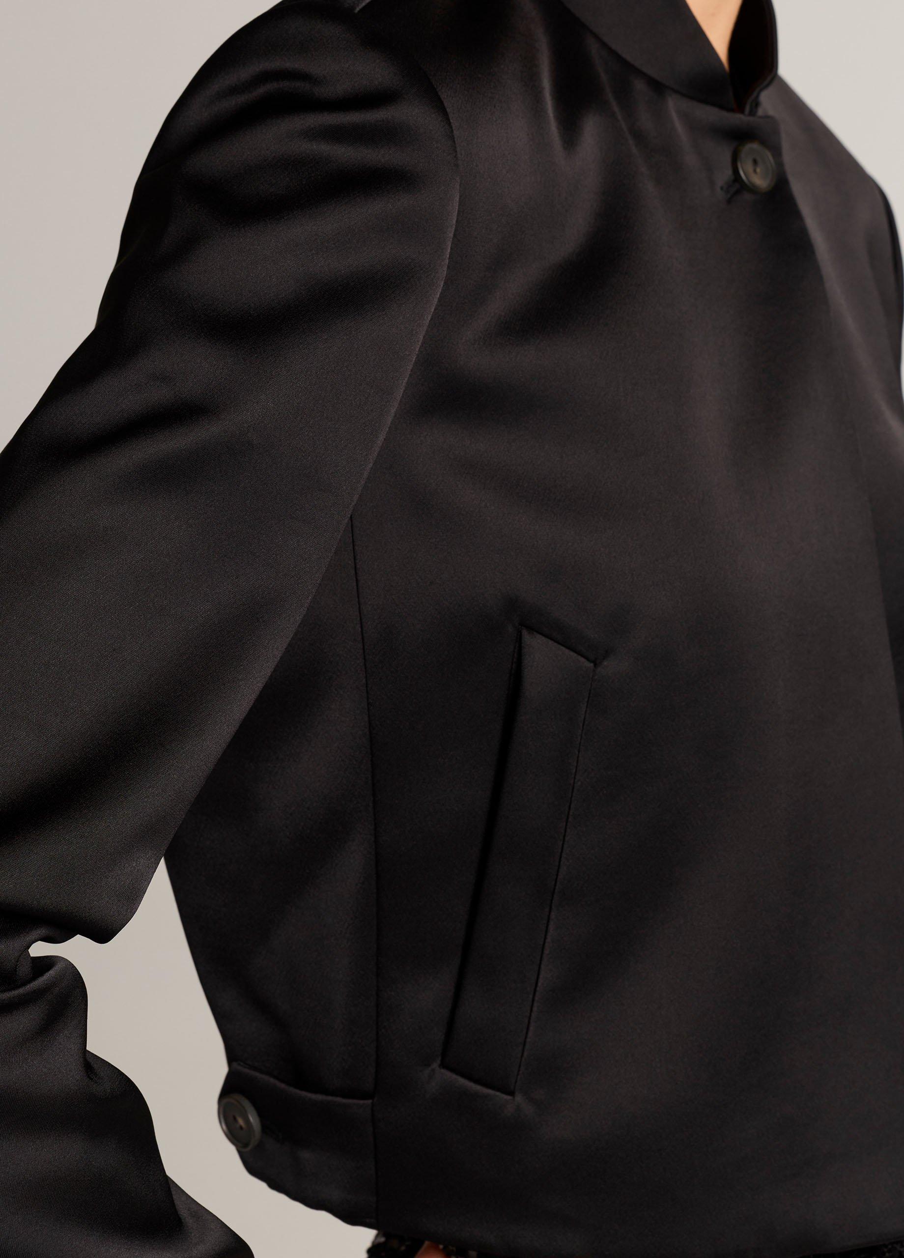 Cropped Satin Jacket image number 1