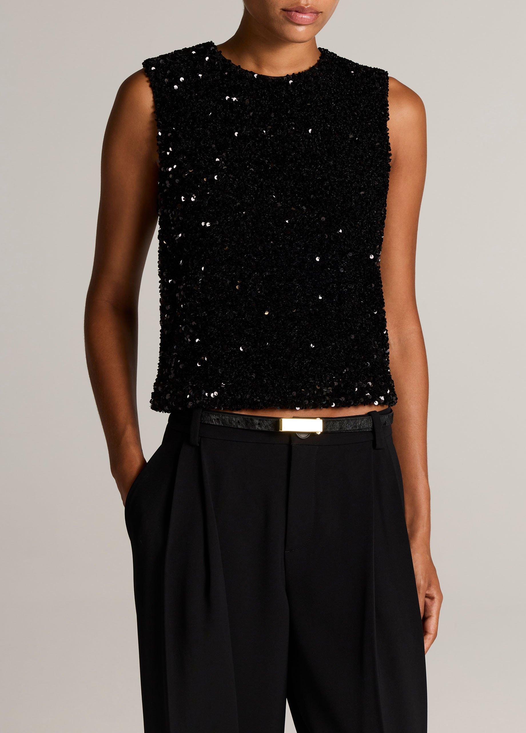 Sequined Velvet Shell image number 0