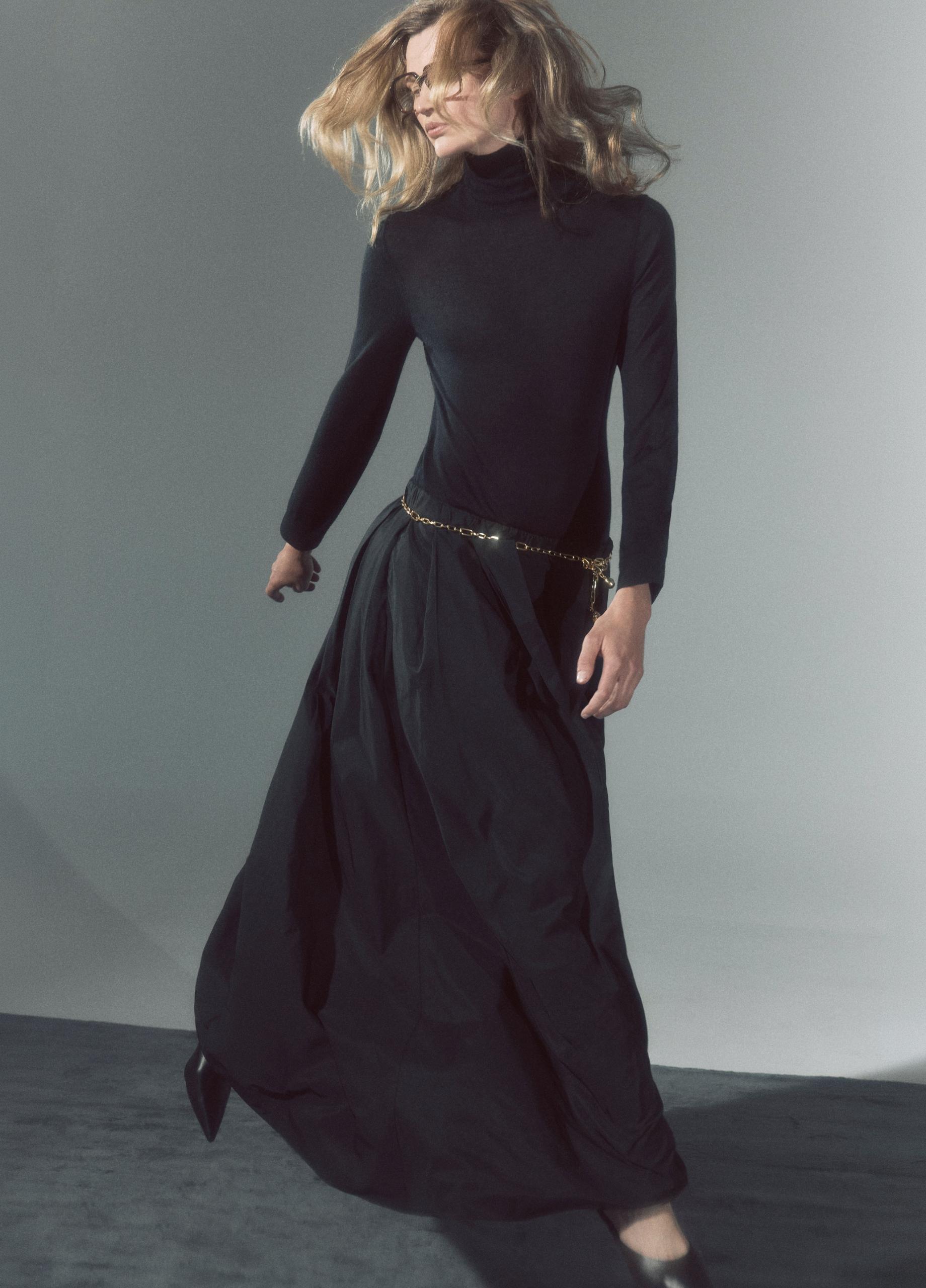 High-Rise Taffeta Evening Maxi Skirt image number 4