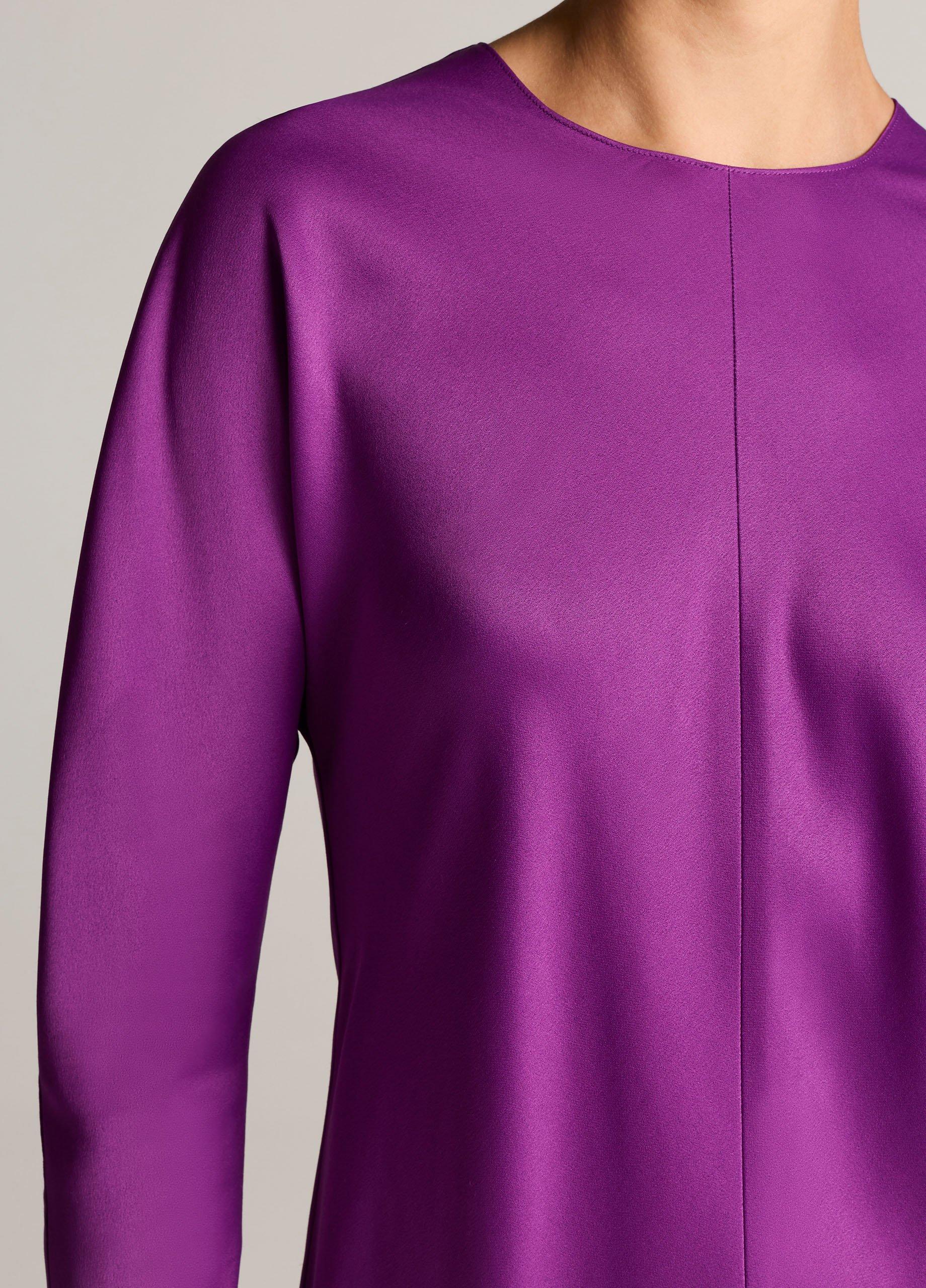 Satin Dolman-Sleeve Mini Dress image number 3