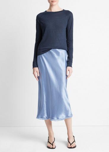 Linen Raglan-Sleeve Pullover image number 0