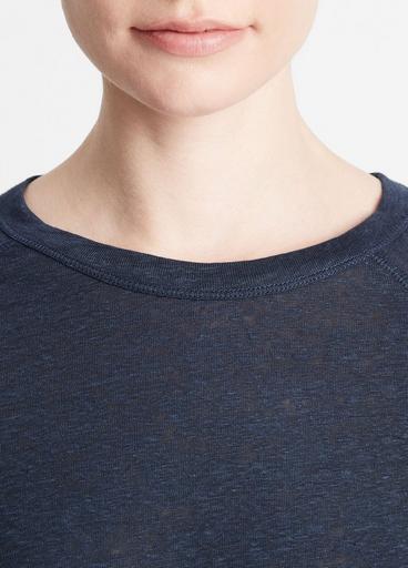 Linen Raglan-Sleeve Pullover image number 1