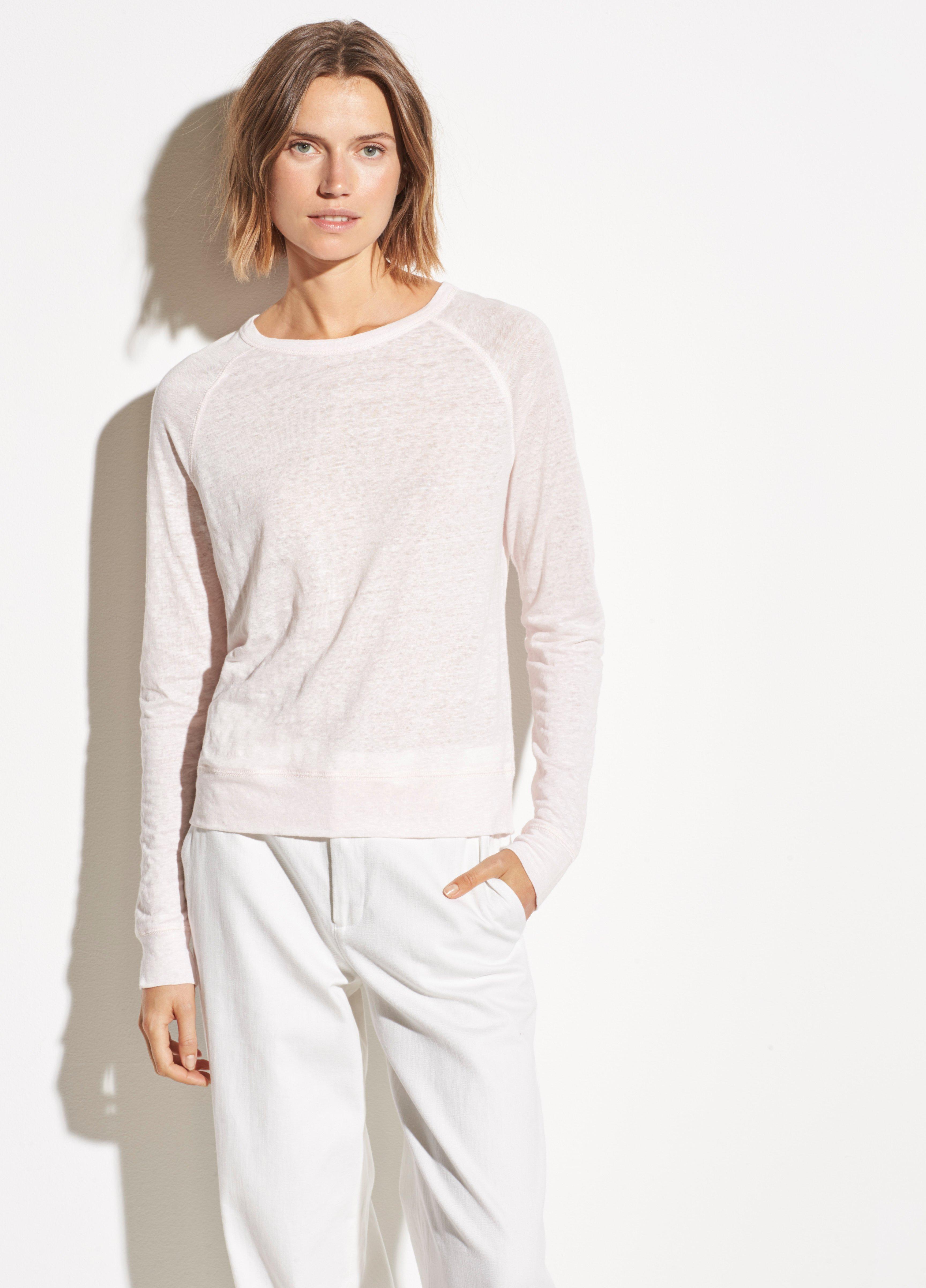 Linen Raglan-Sleeve Pullover in Vince Products Women | Vince