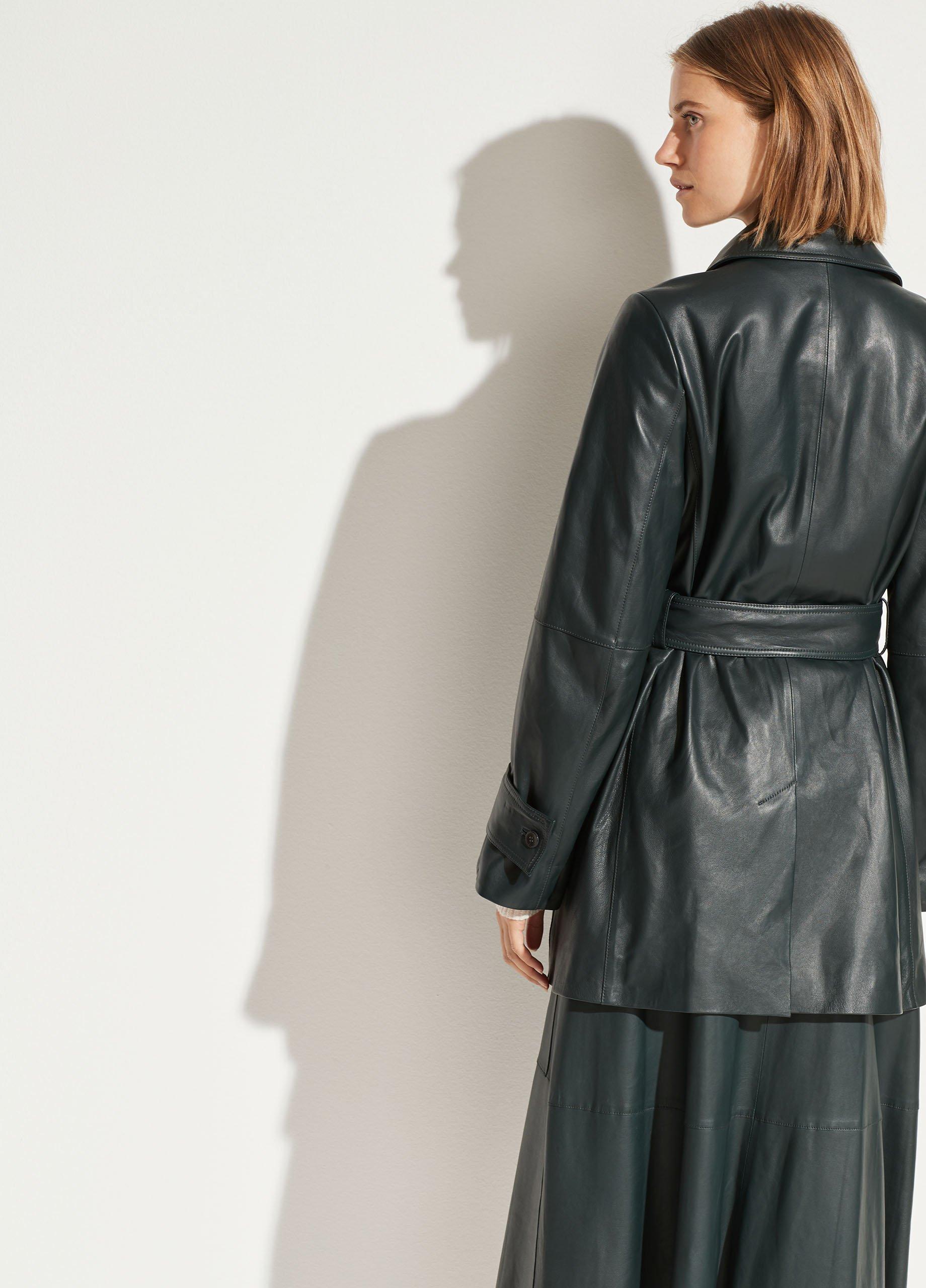 Short Leather Trench image number 2