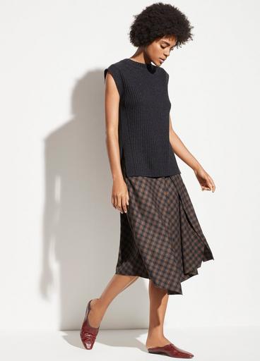 Check Plaid Wool Skirt image number 0