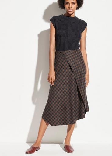 Check Plaid Wool Skirt image number 1