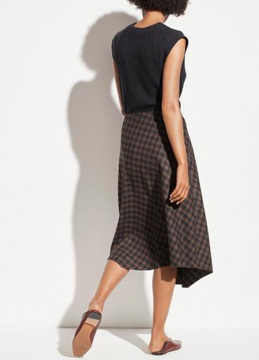 Check Plaid Wool Skirt image number 3