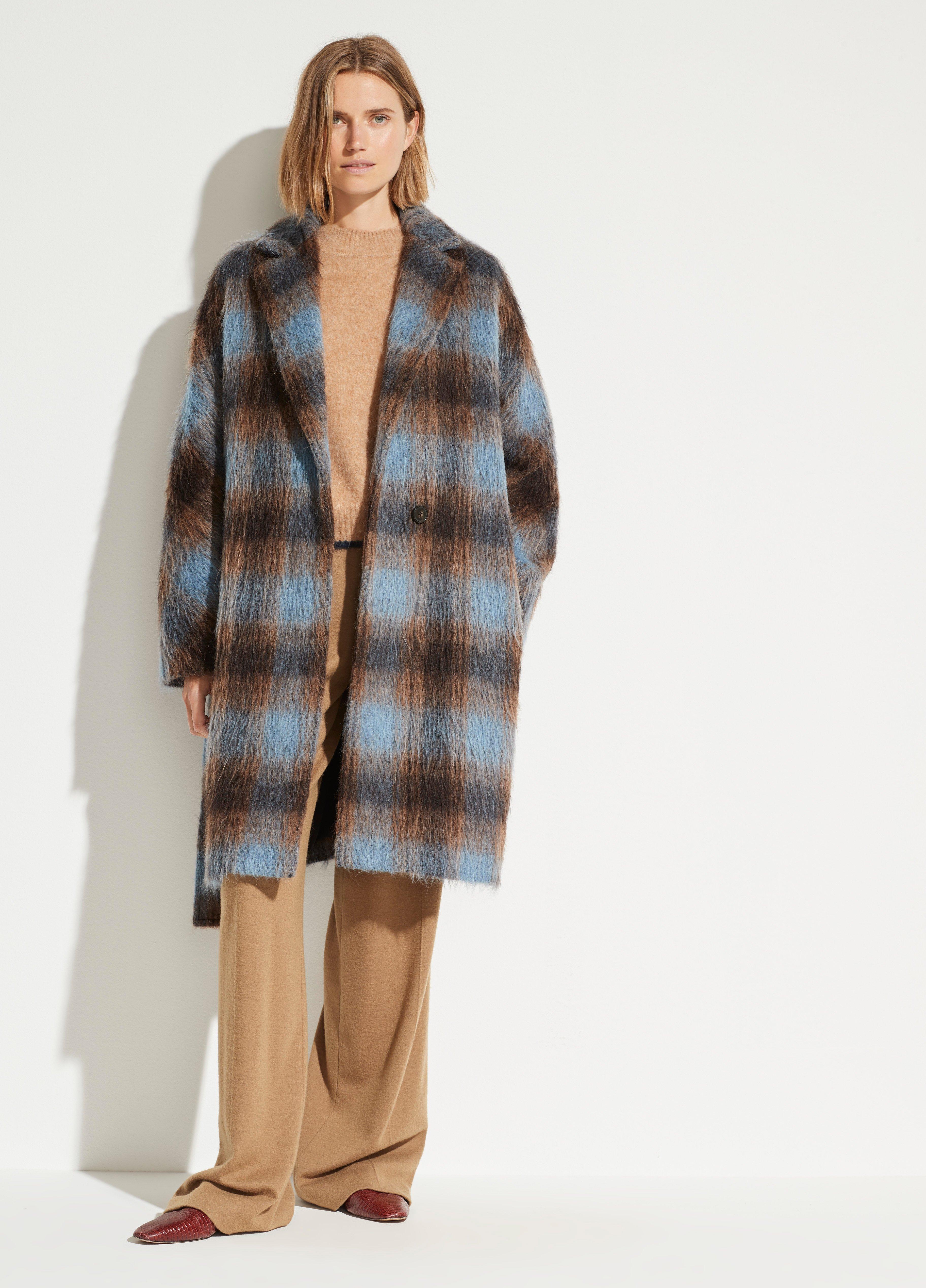 Belted Plaid Coat for Women Vince