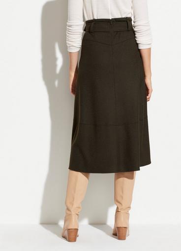 Belted Seamed Wool Skirt image number 3