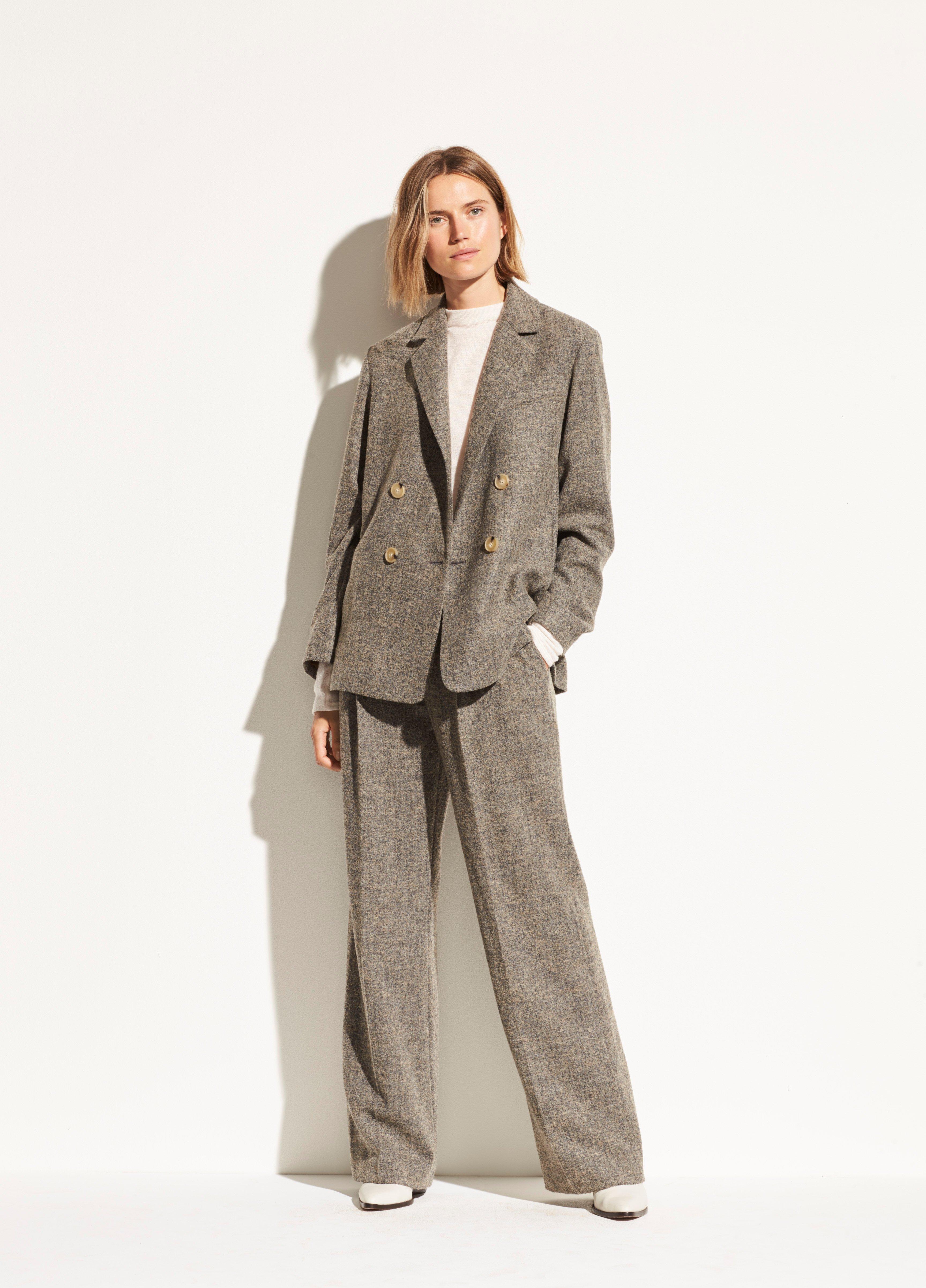 Pebble Texture Wool Wide Leg Pant image number 0