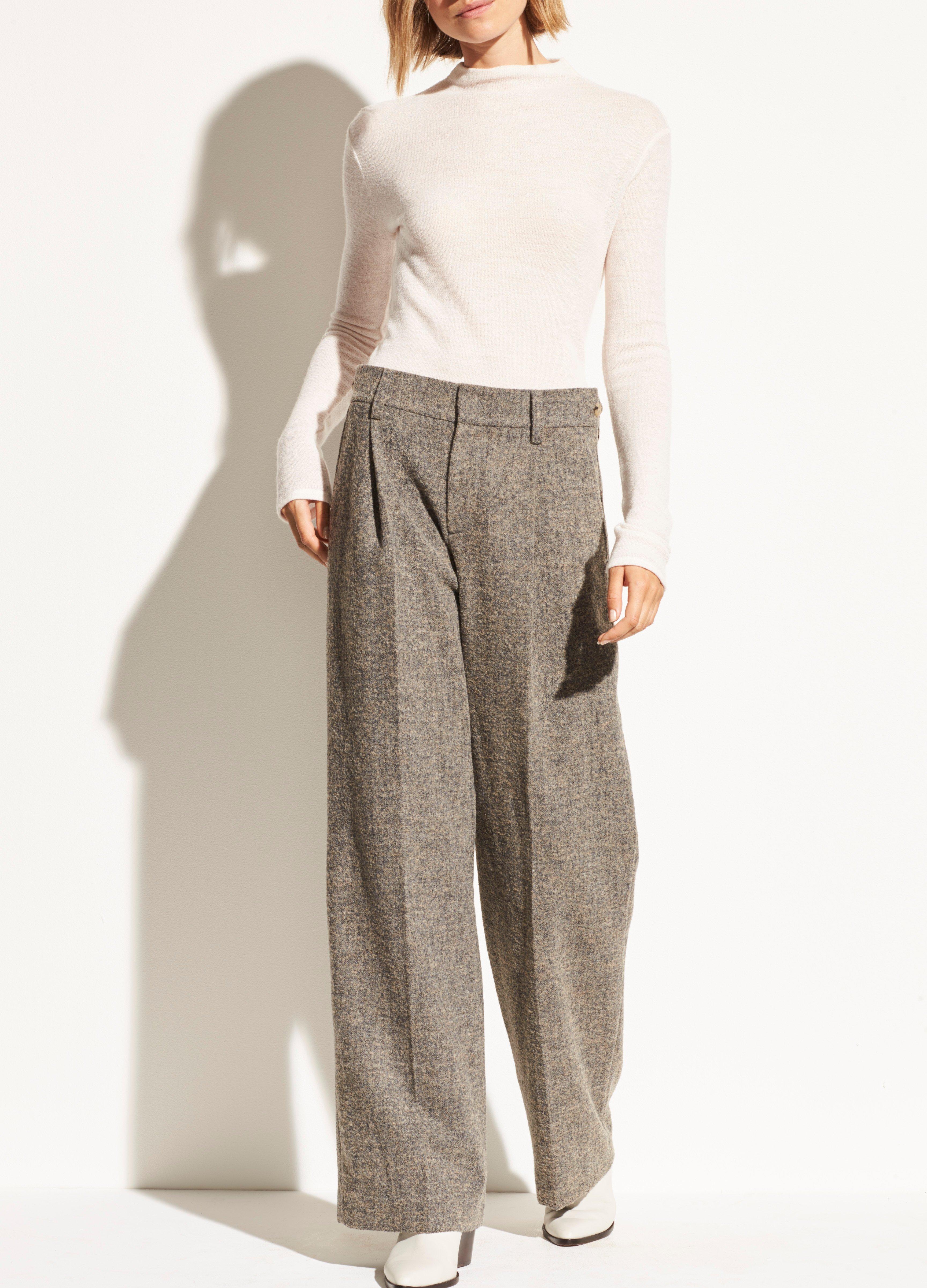 Pebble Texture Wool Wide Leg Pant image number 1