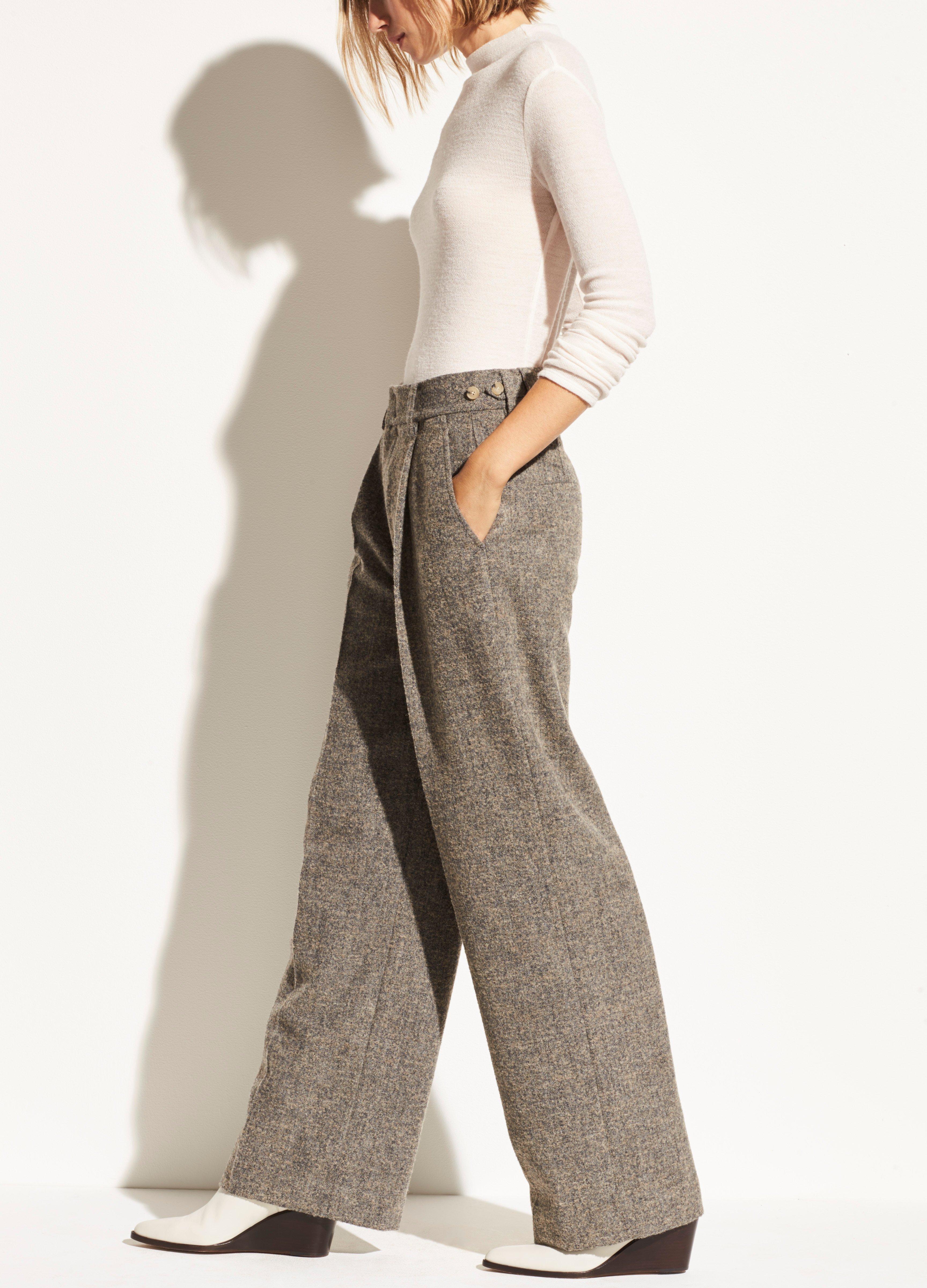 Pebble Texture Wool Wide Leg Pant image number 2