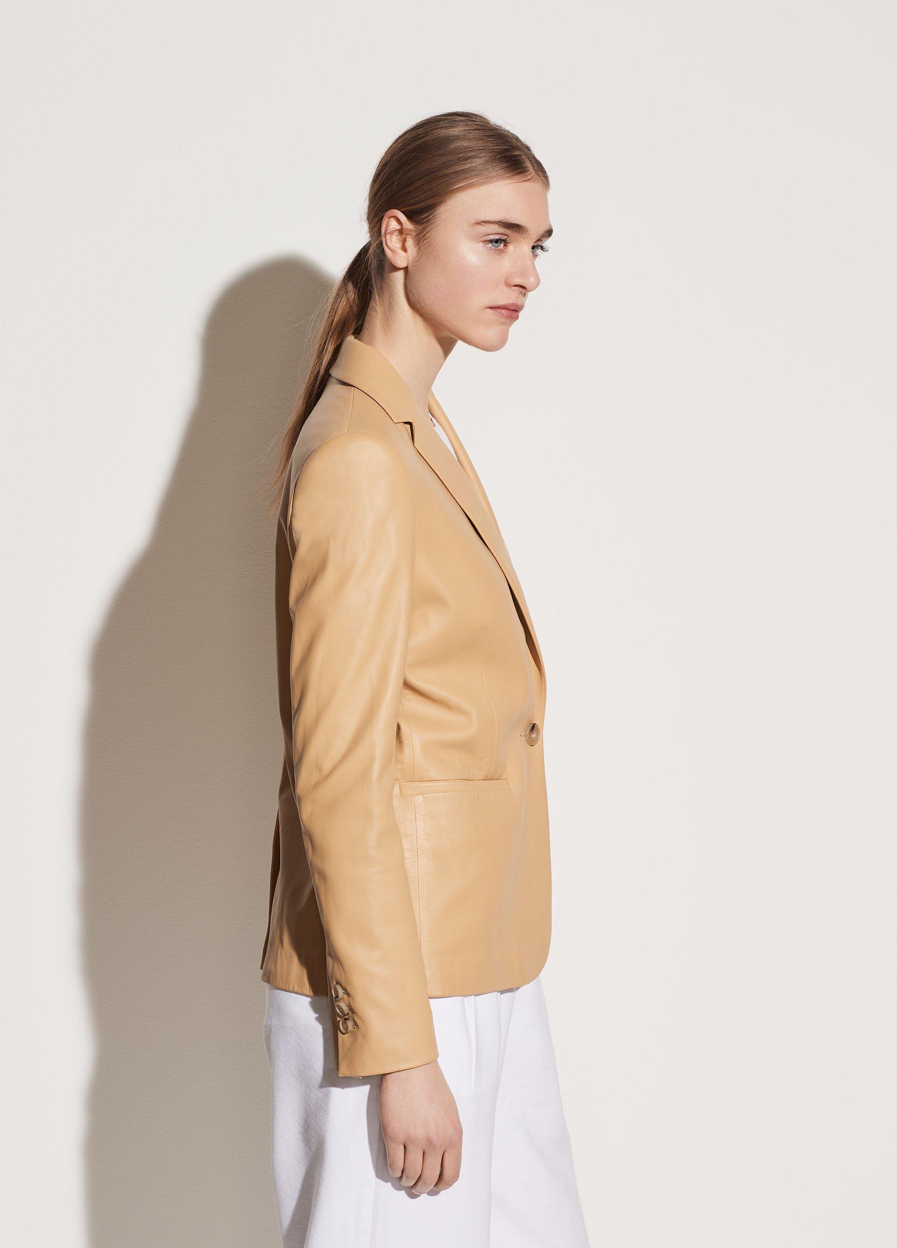 Fitted Leather Blazer image number 2