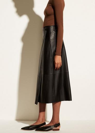 Leather Wrap Skirt image number 2
