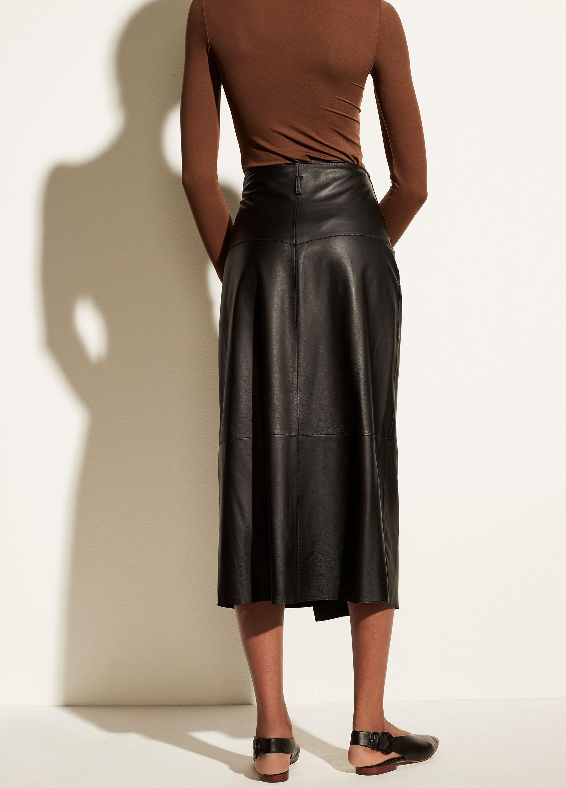 Leather Wrap Skirt in Vince Products Women | Vince