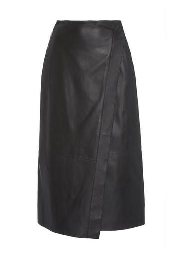 Leather Wrap Skirt image number 4