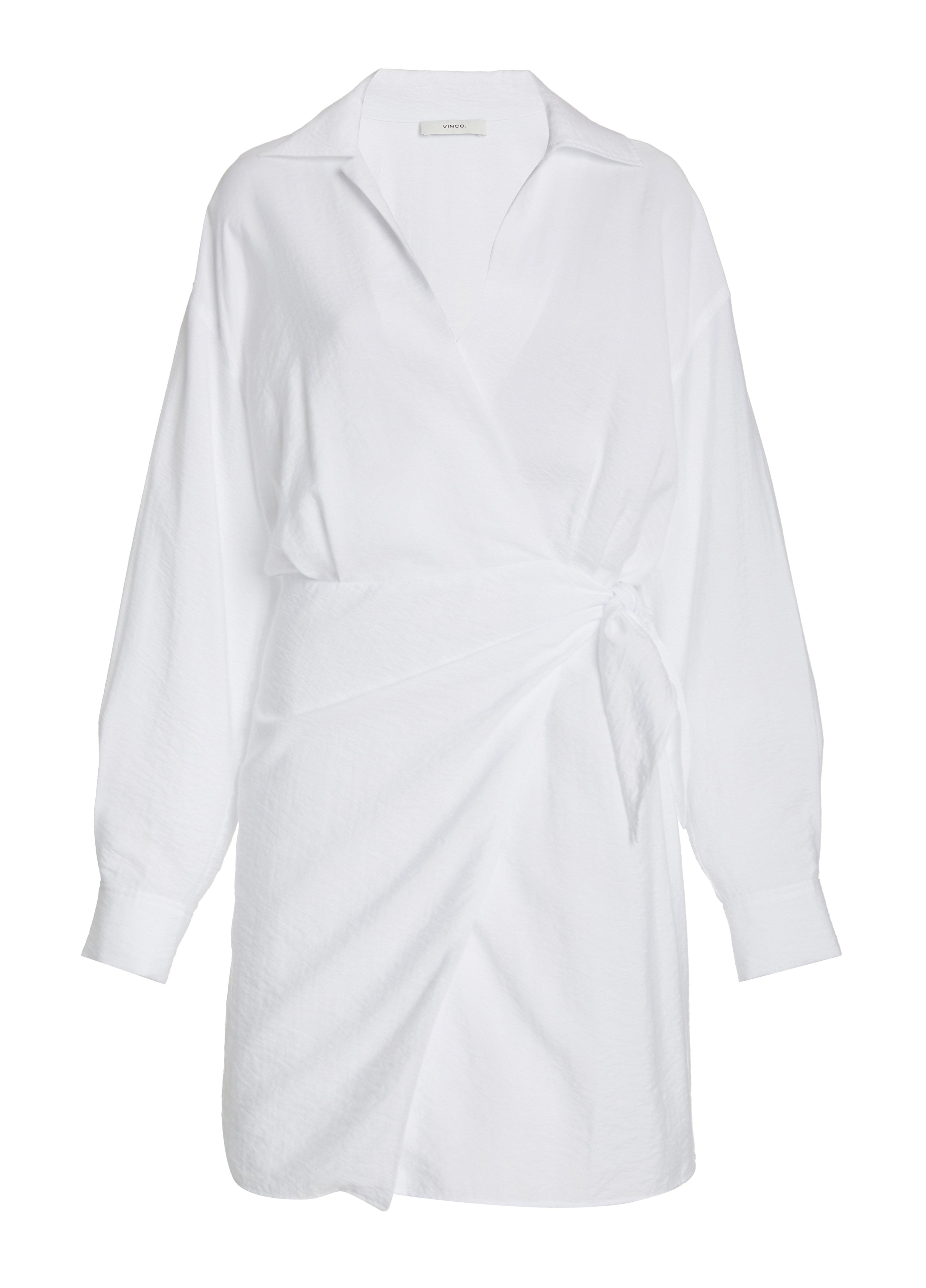 Long Sleeve Wrap Shirt Dress image number 4