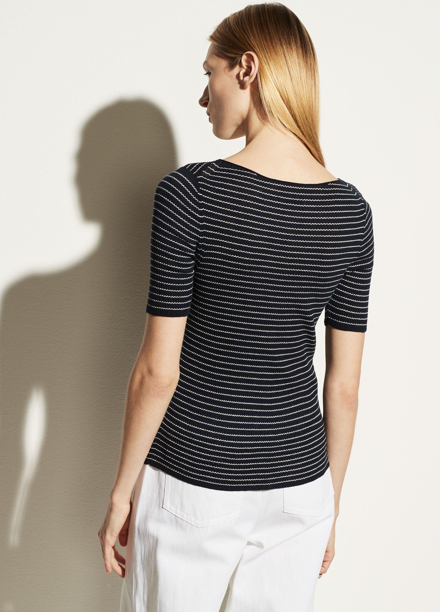 Stripe Ribbed Short Sleeve image number 2