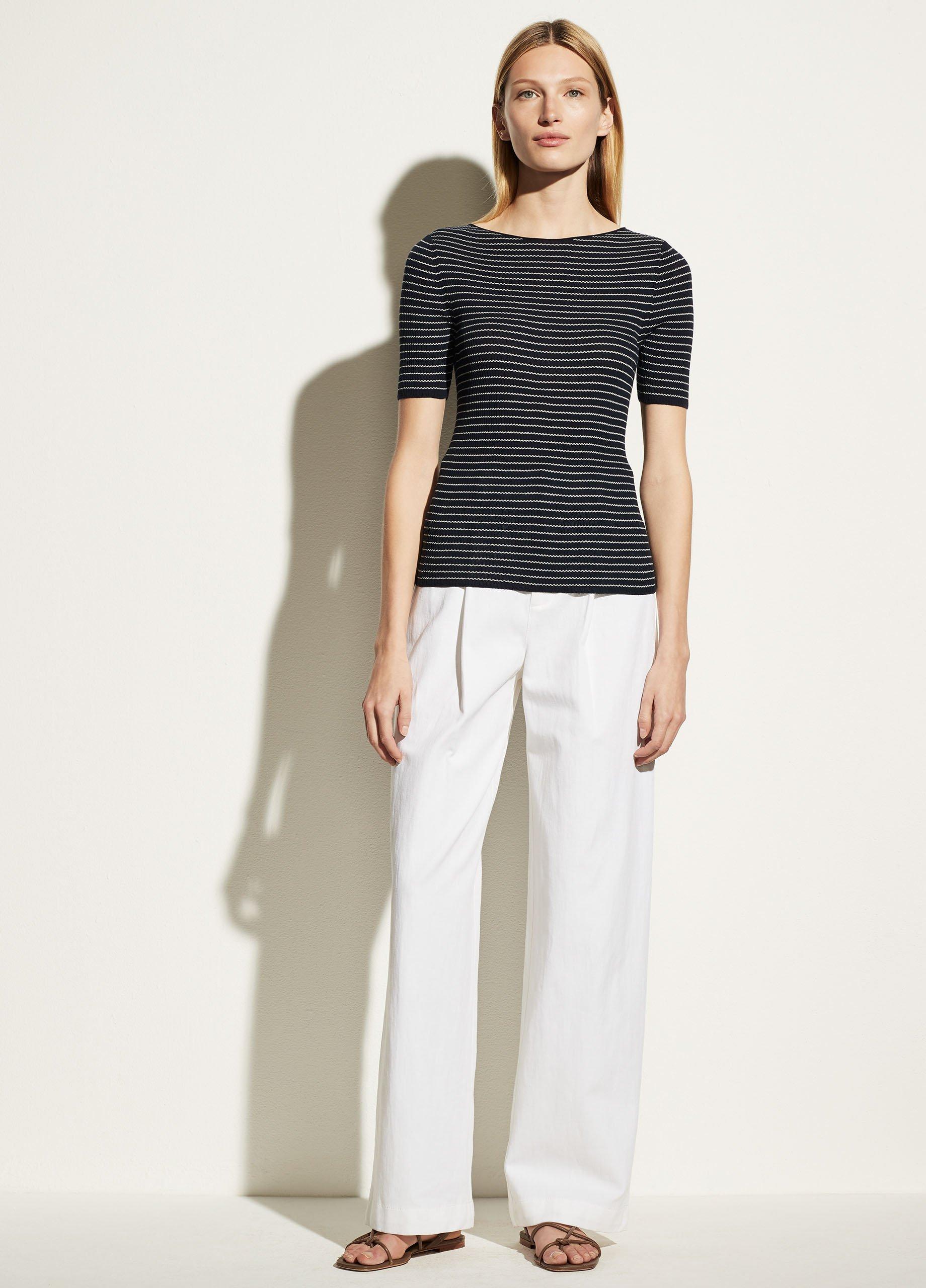 Stripe Ribbed Short Sleeve image number 3