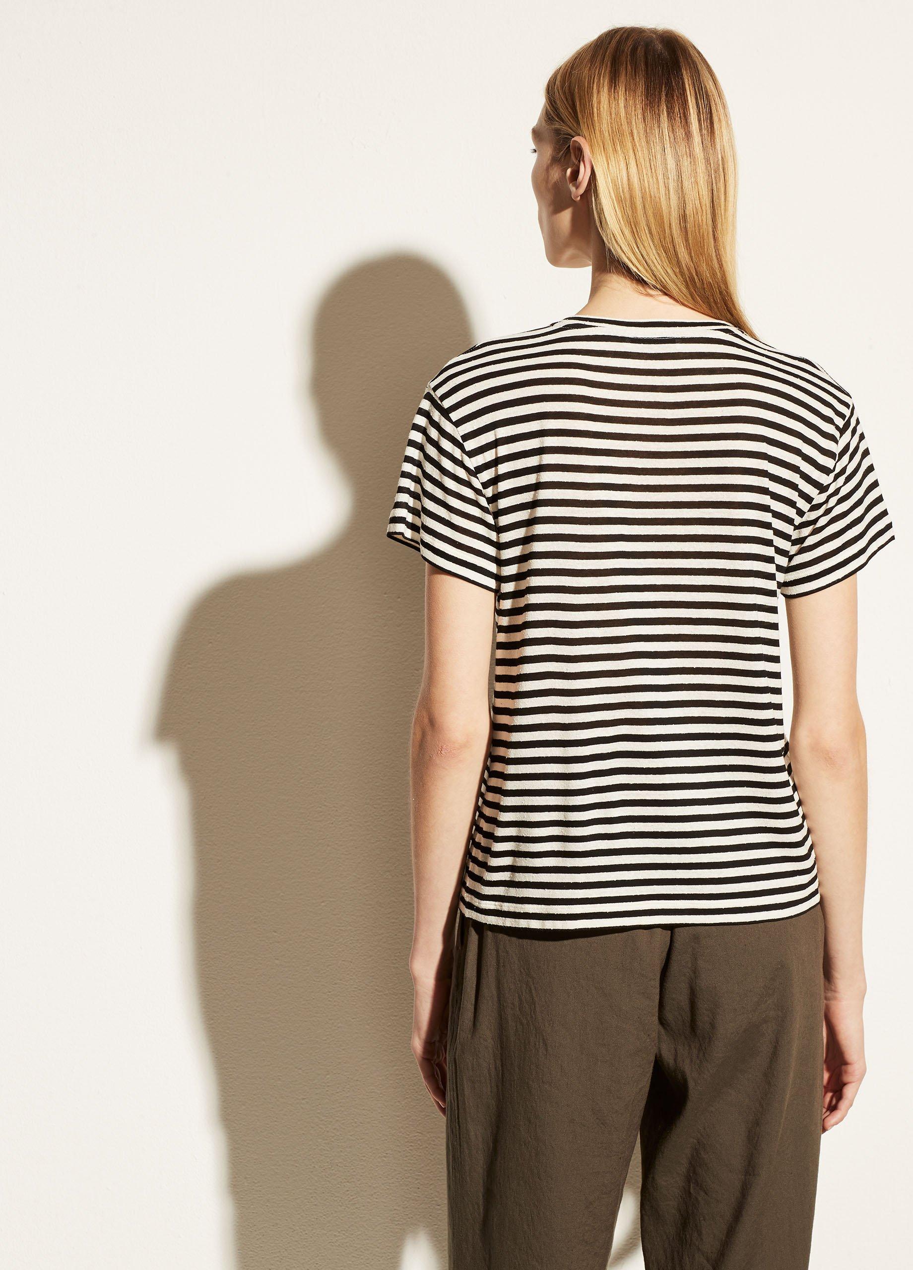 Midi Stripe Short Sleeve Crew