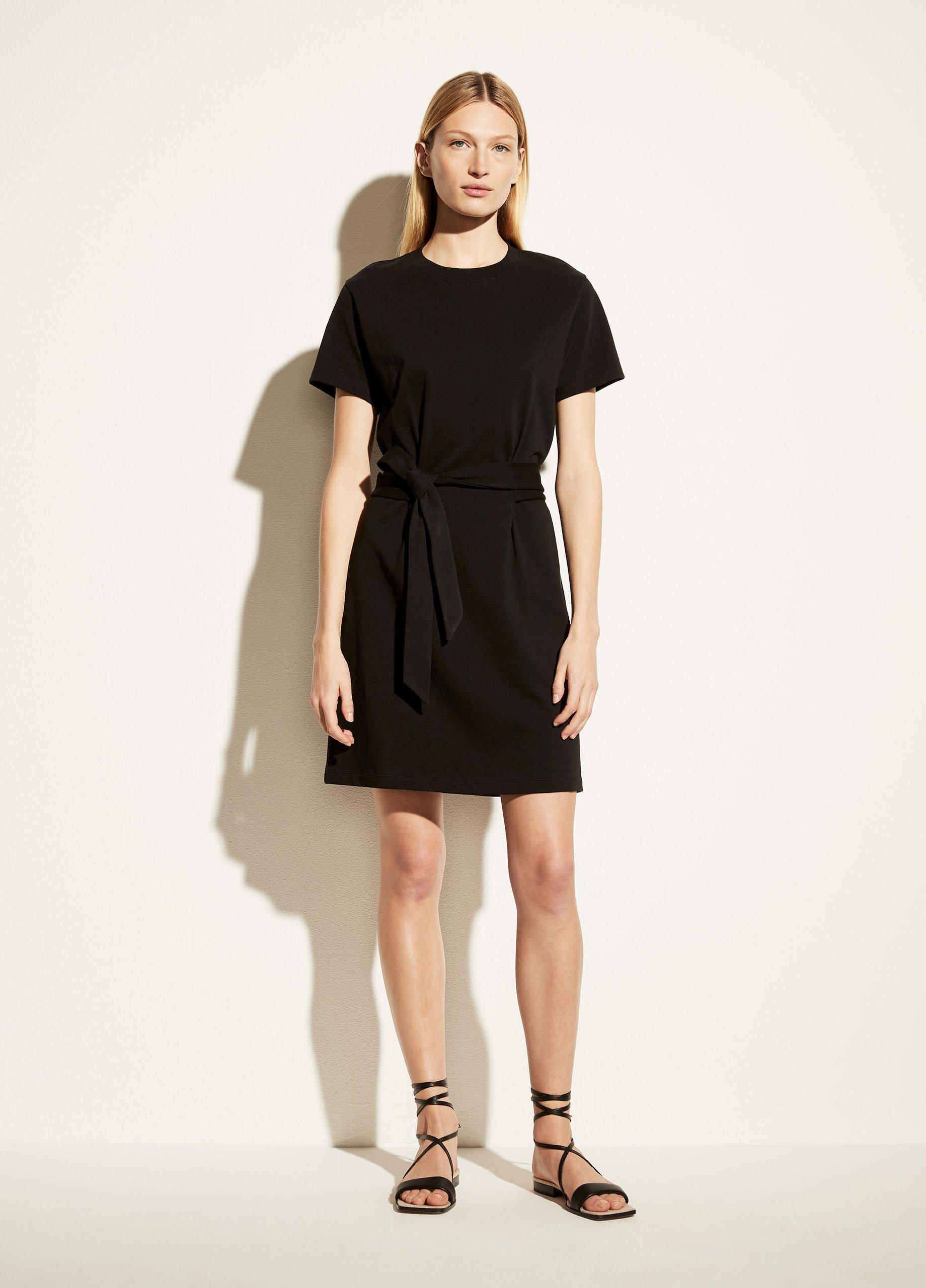 Short Sleeve Tie-Waist Dress