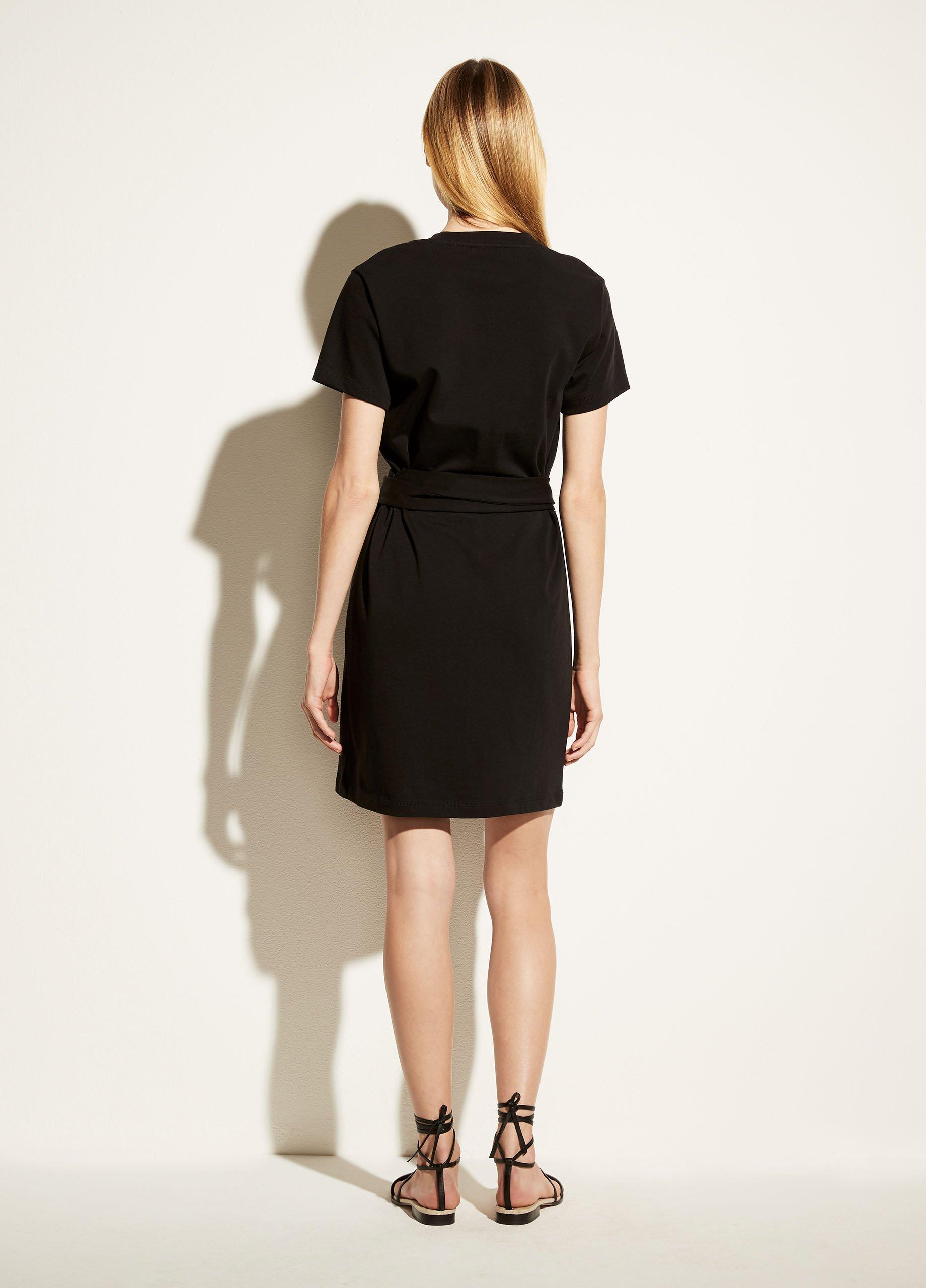 Vince, Short Sleeve Tie Waist Dress in Pampas