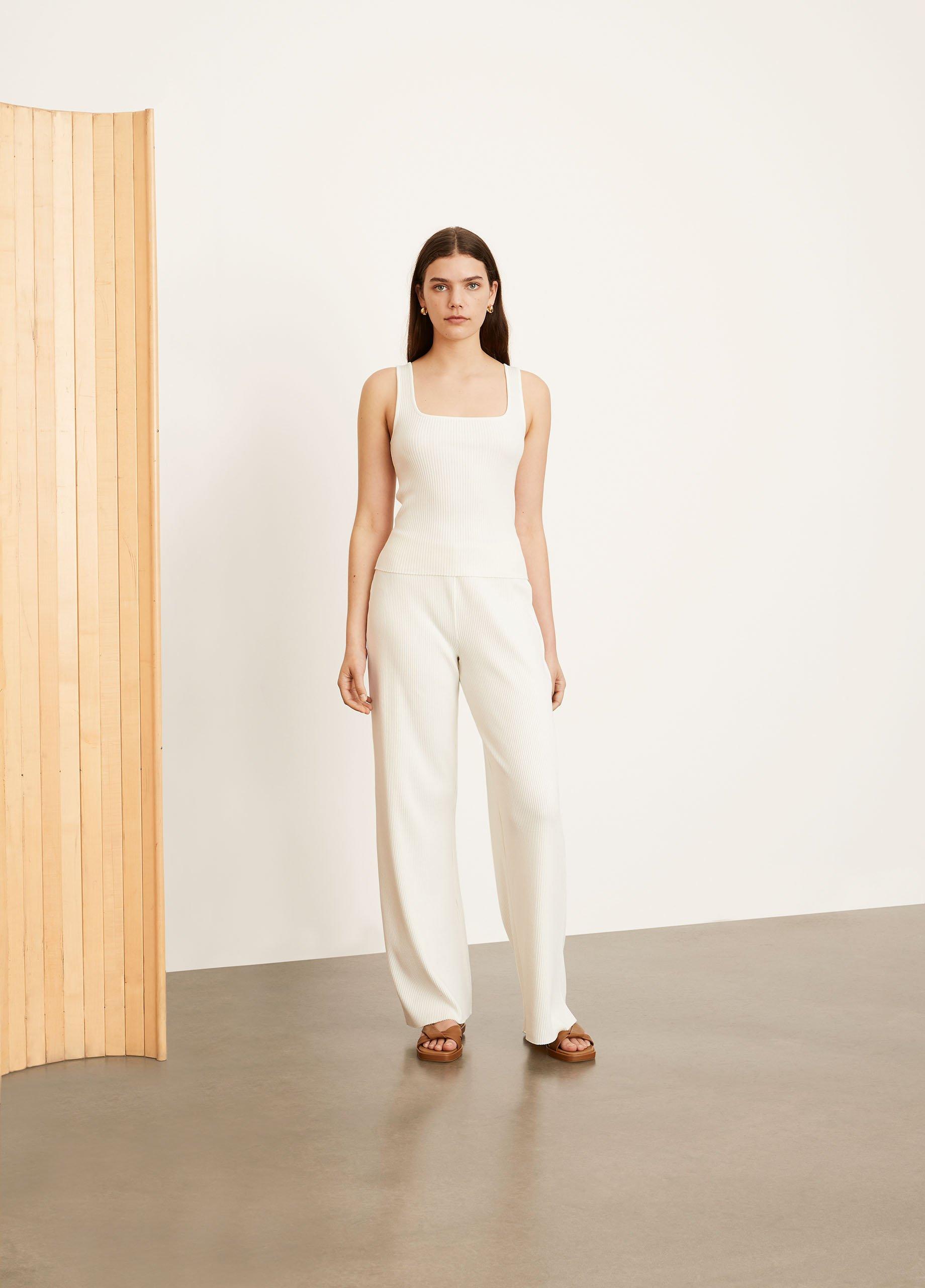Vince Ribbed Square Neck Camisole