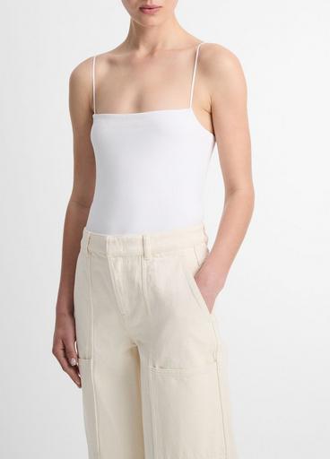 White Les Pockets EcoDIM stretch cotton camisole
