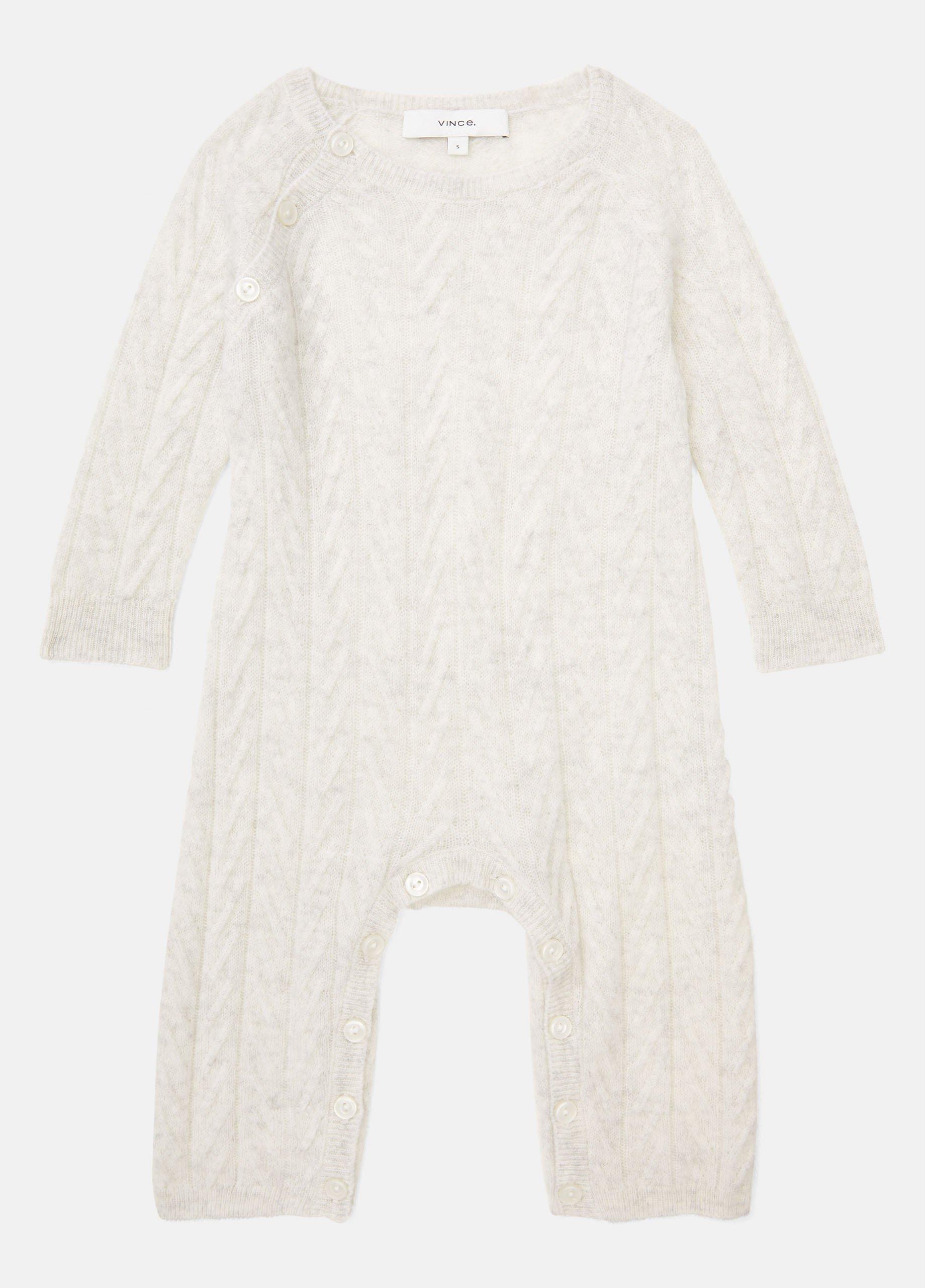 Baby Cashmere Cable Bodysuit image number 0