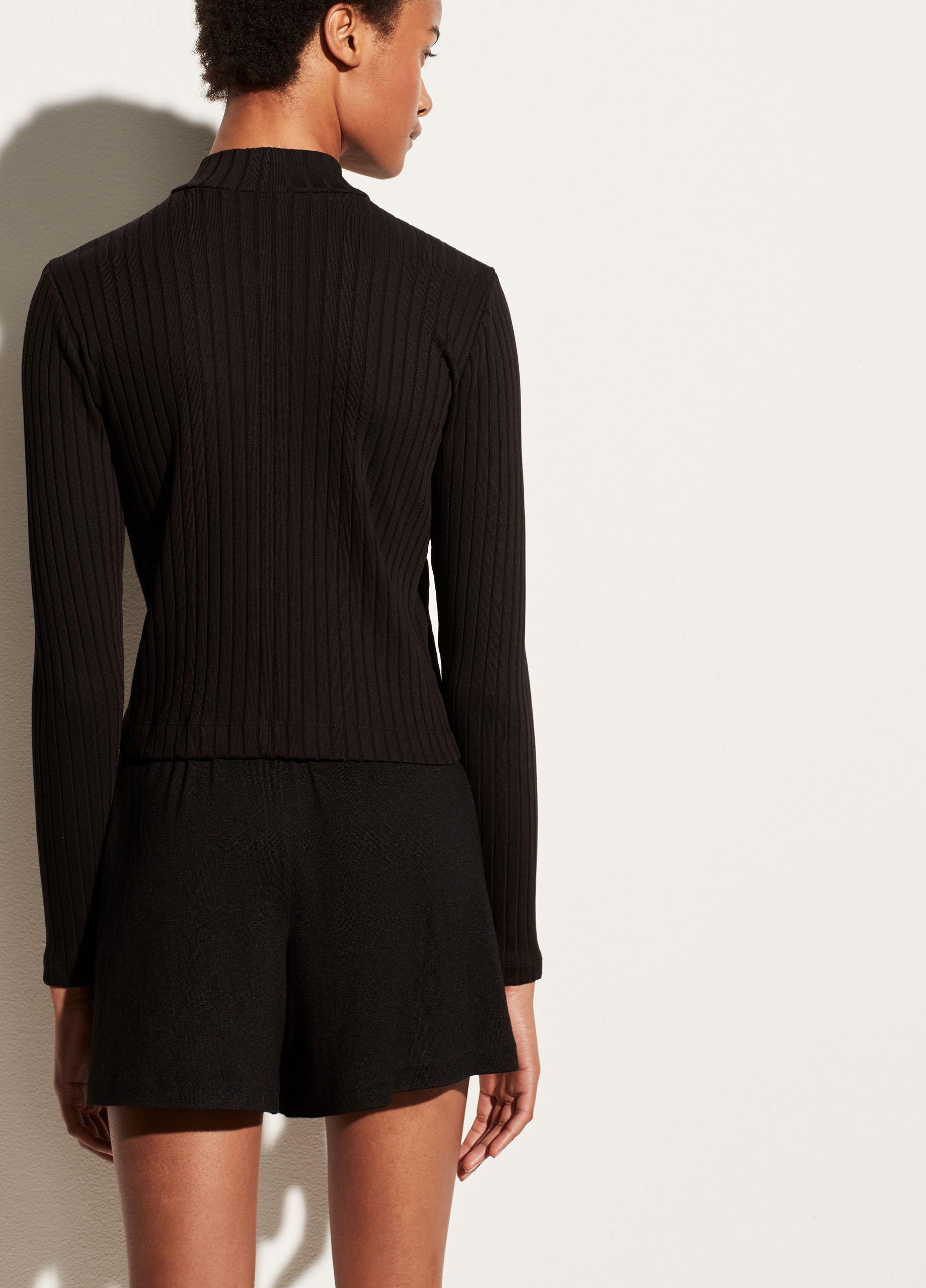 Ribbed Long Sleeve Mock Neck Pullover image number 3