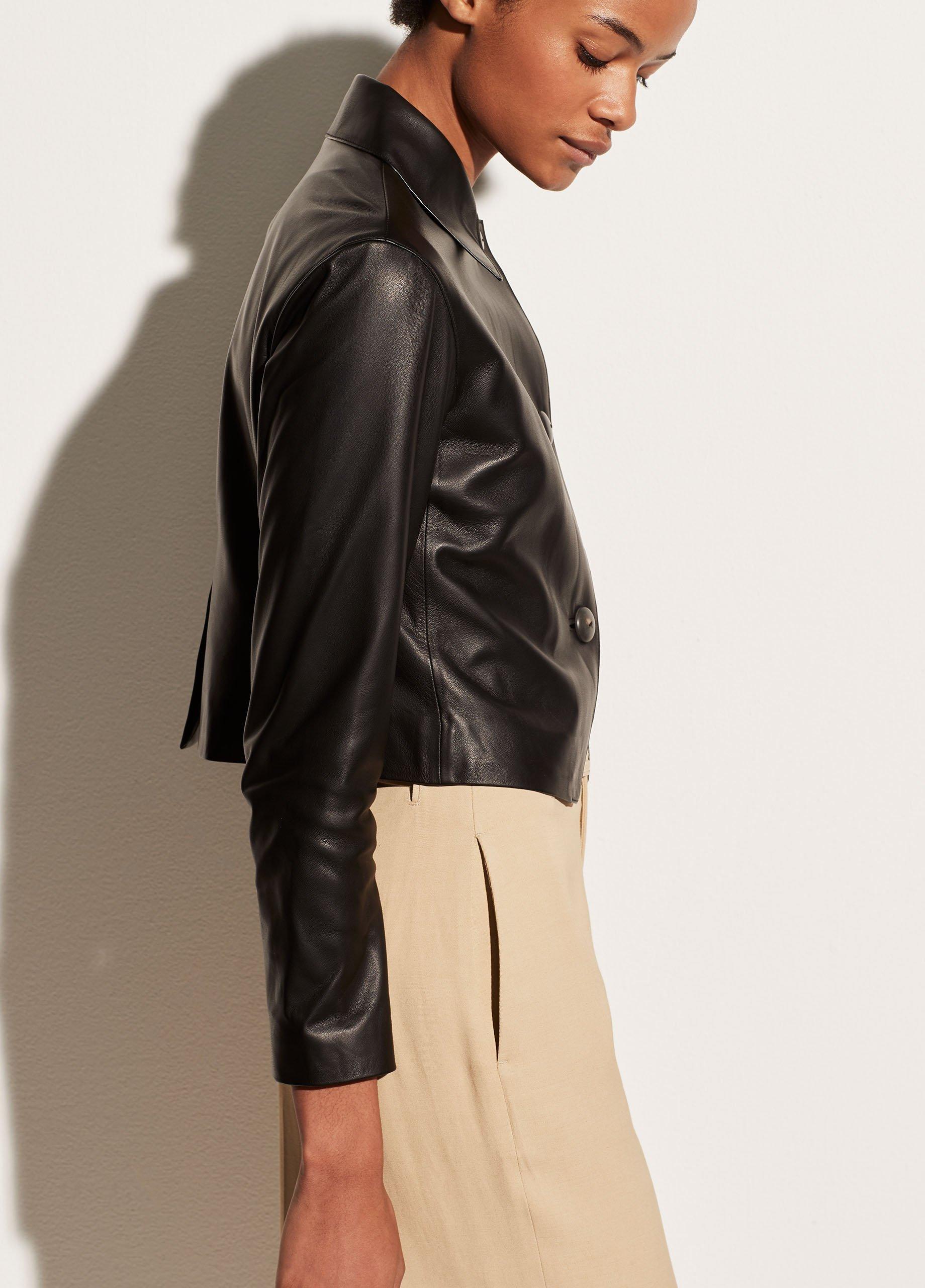 Leather Cropped Jacket image number 2