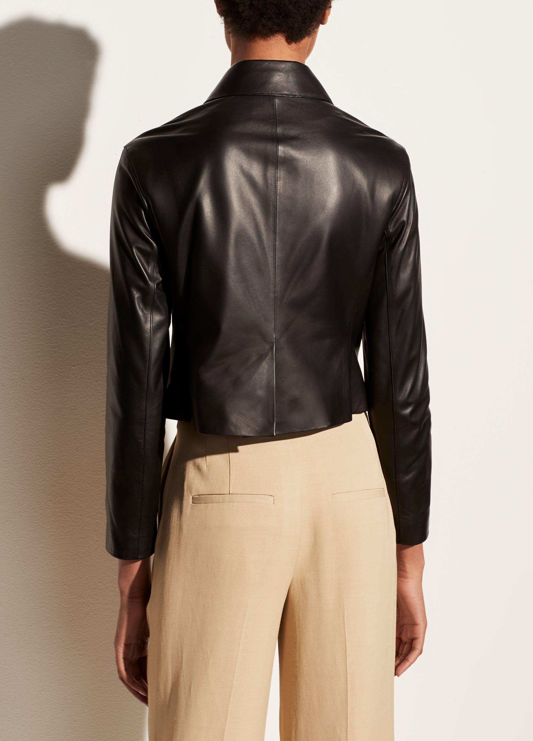 Leather Cropped Jacket image number 3