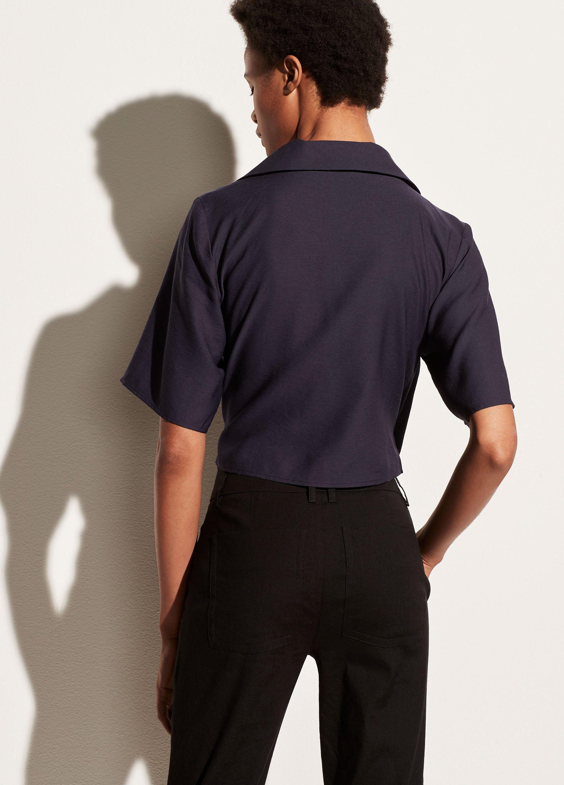 Side Buckle Drape Short Sleeve Shirt image number 3