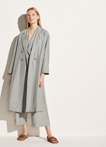 Drapey Silk Long Trench image number 0