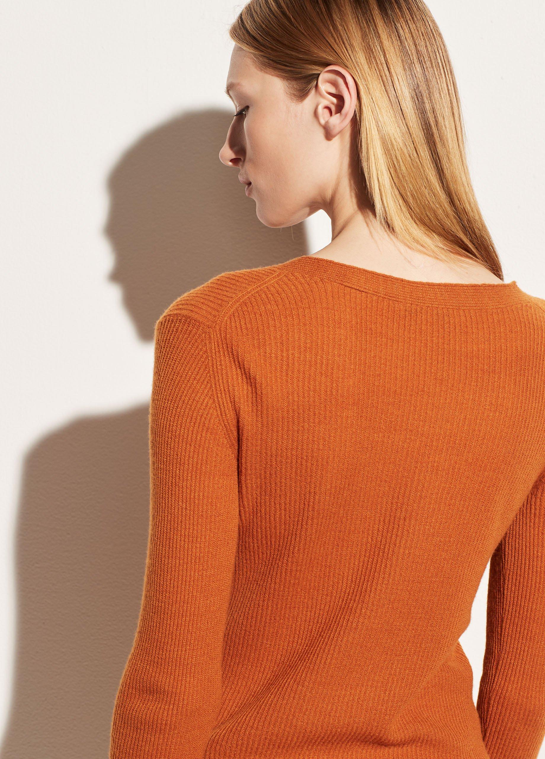 Lightweight Cashmere Long Sleeve V-Neck Henley image number 3