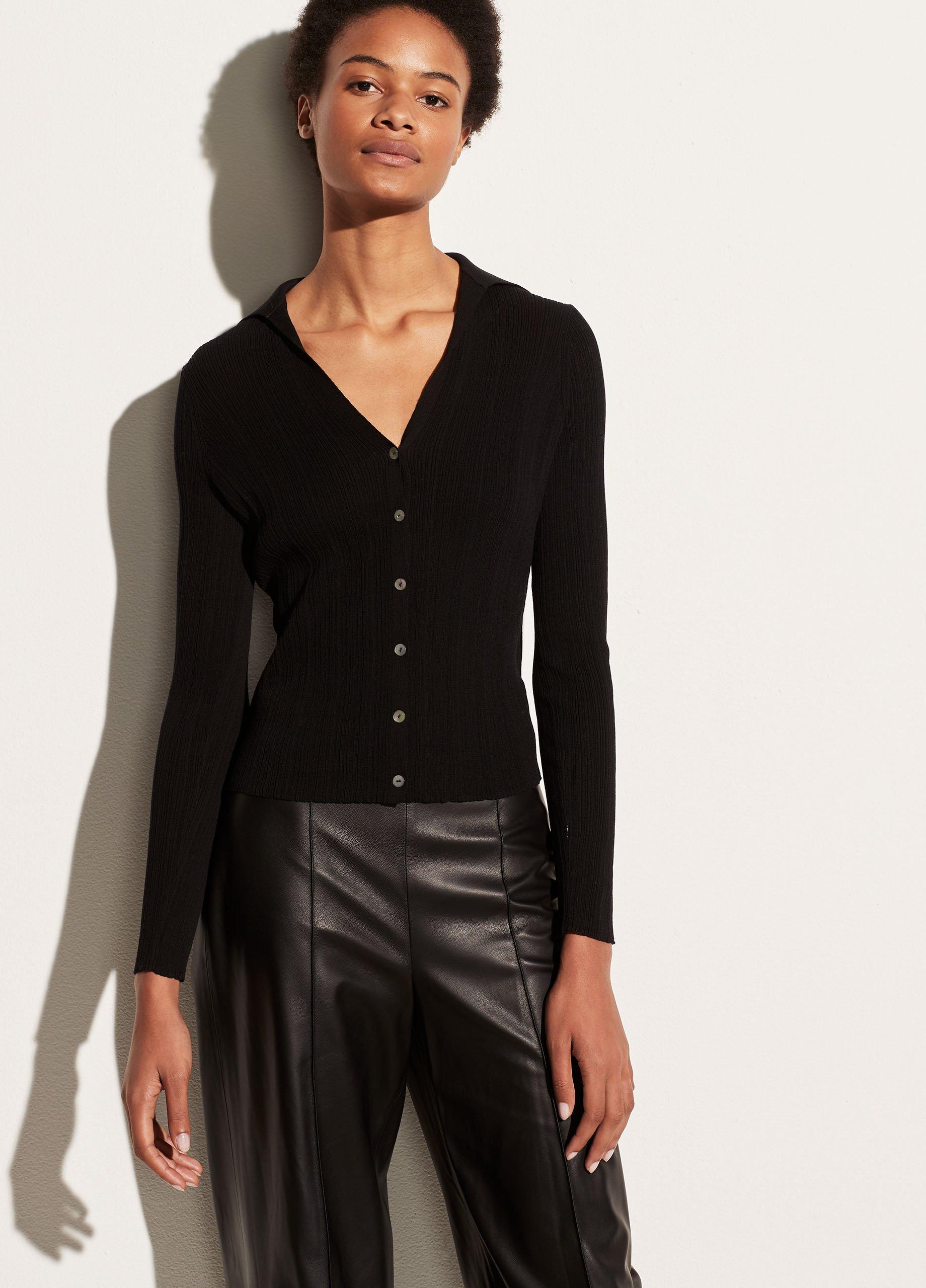 Ribbed Polo Cardigan image number 0