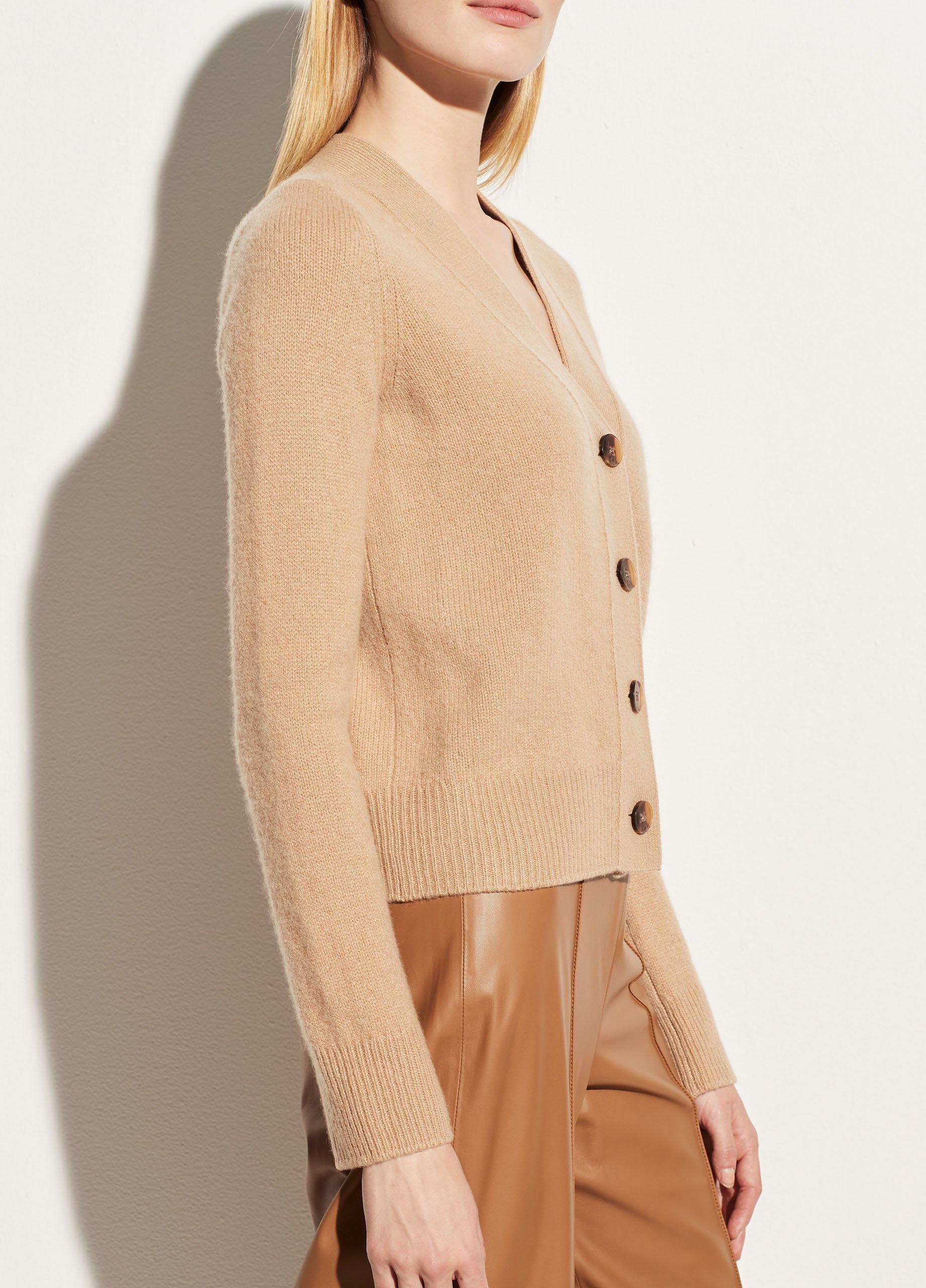 Cashmere Shrunken Button Cardigan image number 2