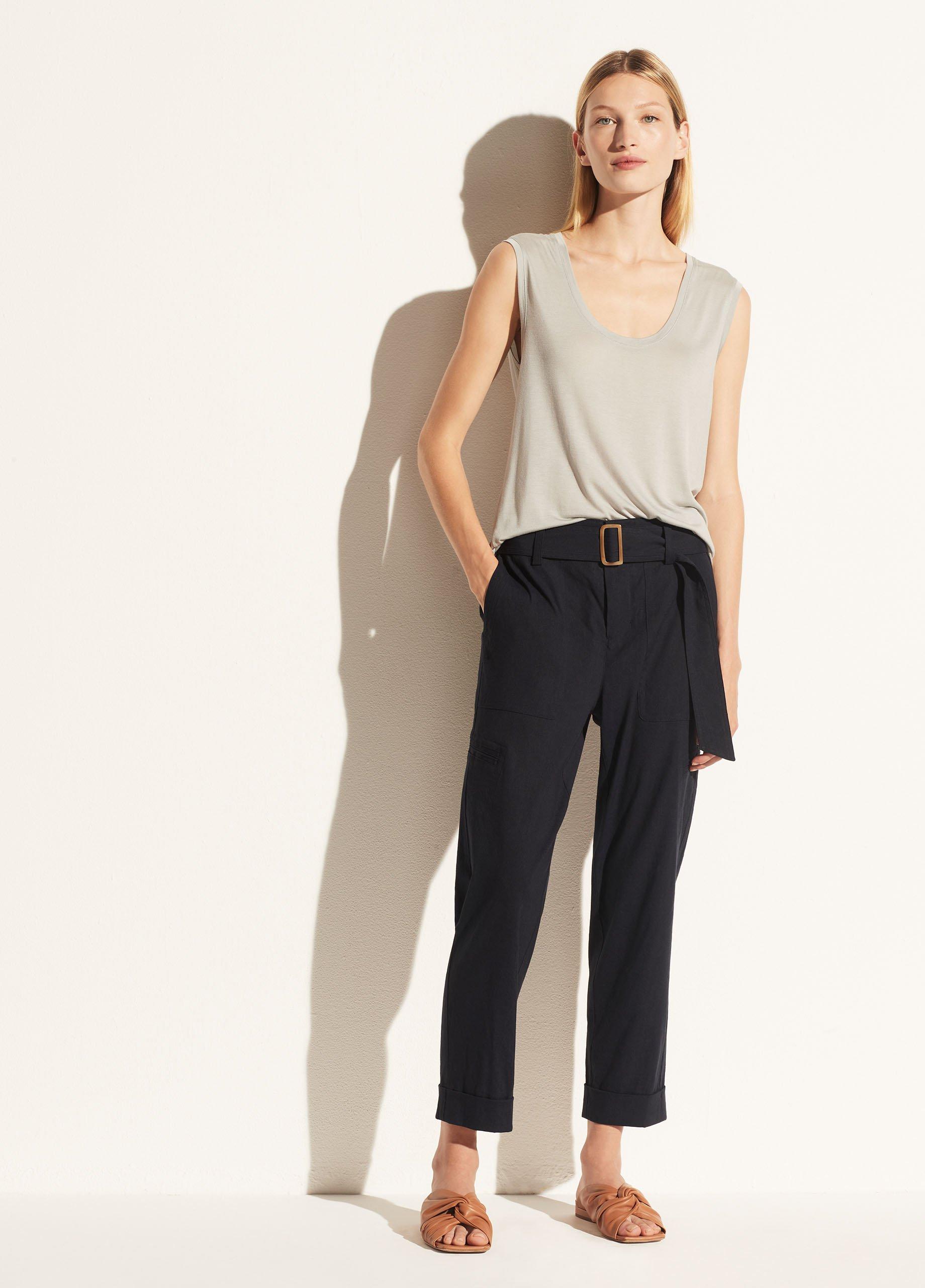 Belted Linen Pant