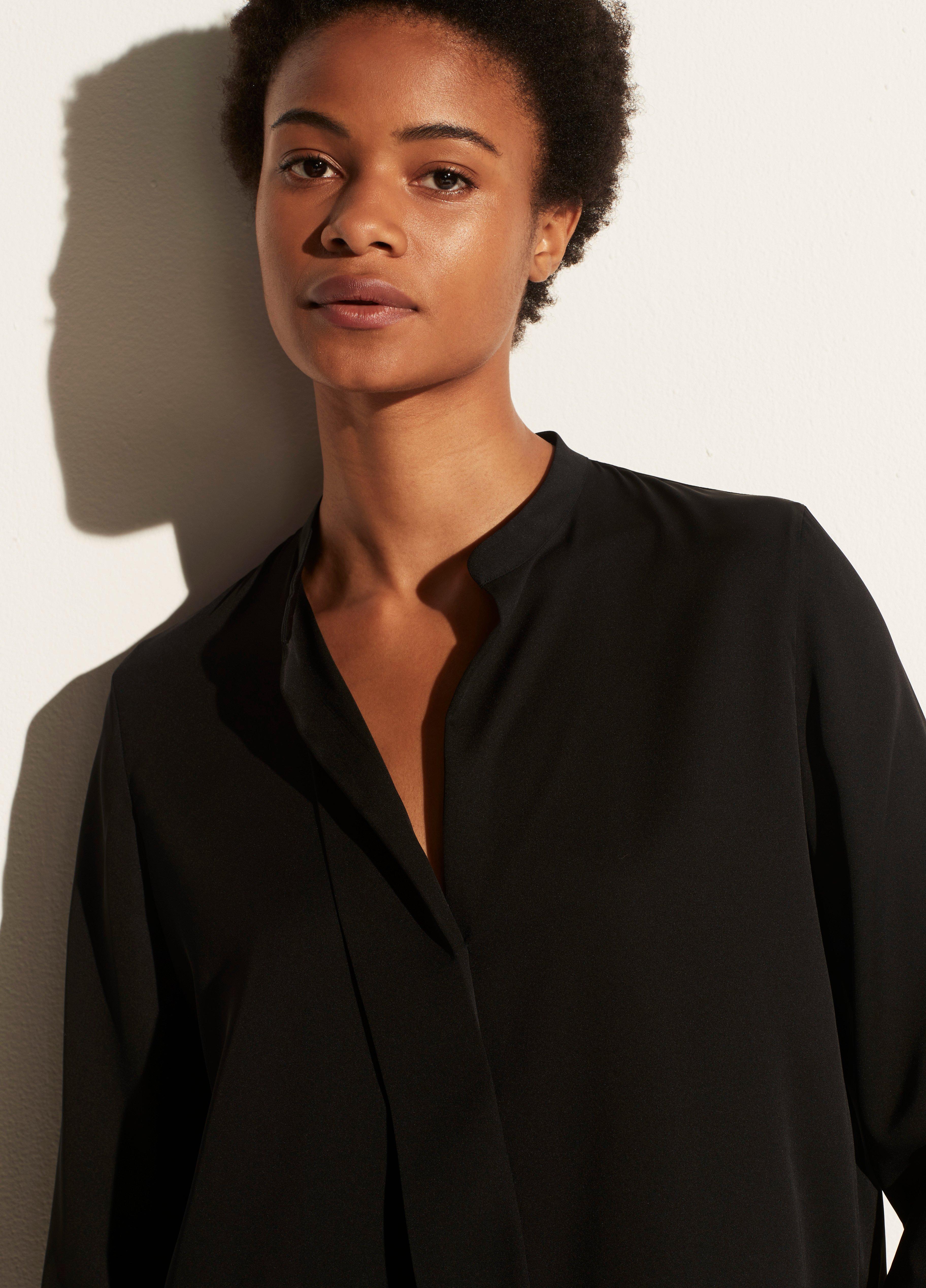 Slim Band Collar Blouse image number 0