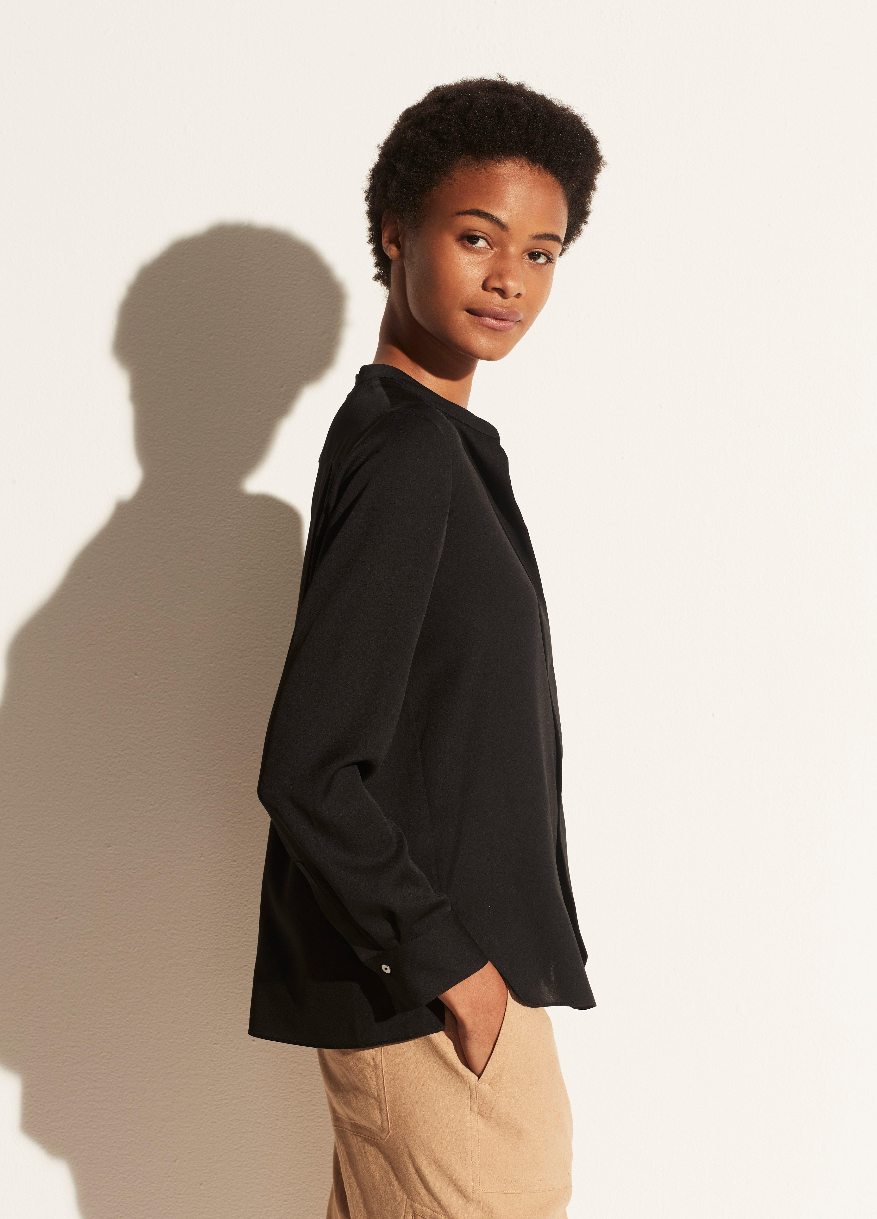 Slim Band Collar Blouse image number 2