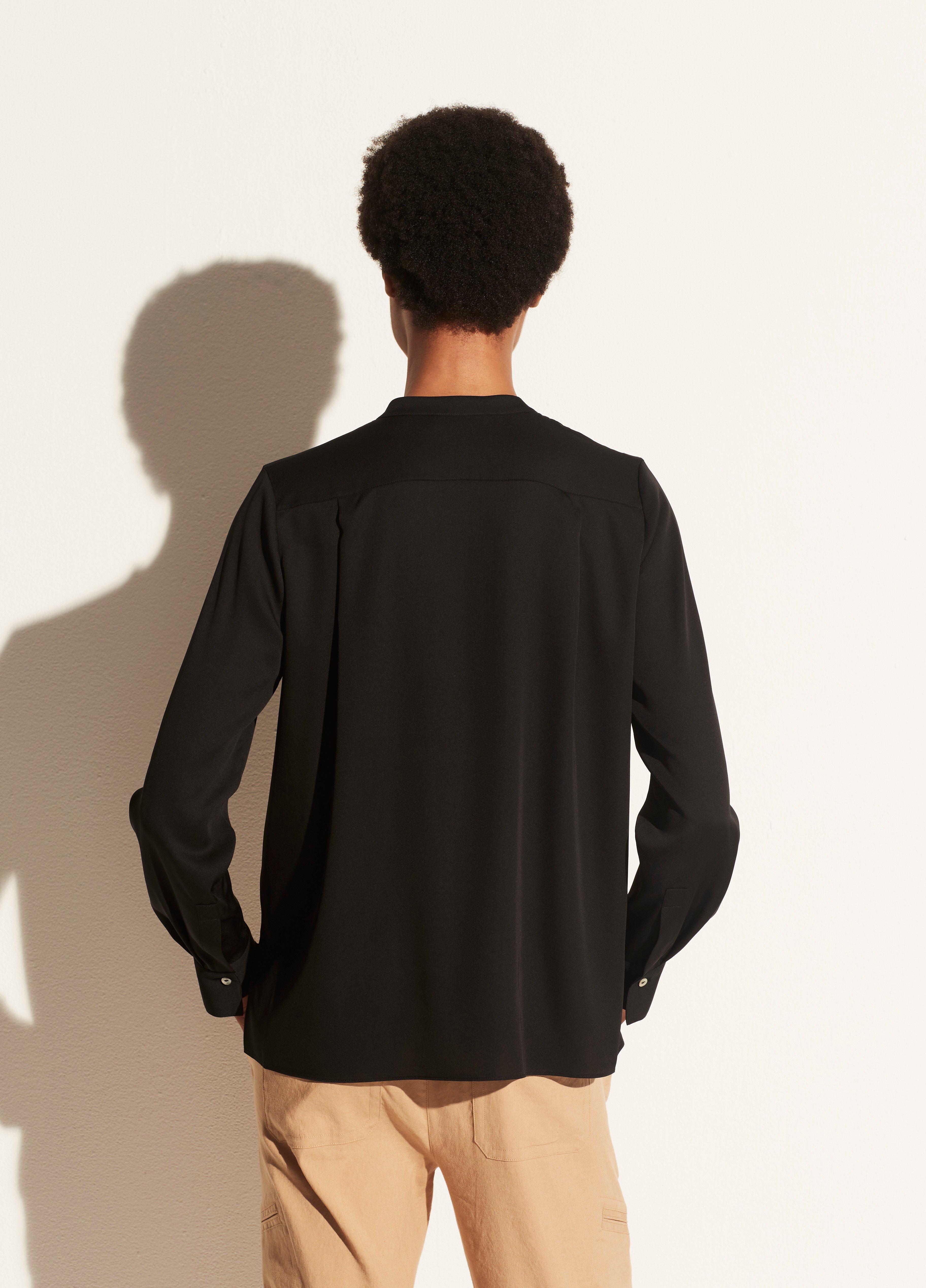 Slim Band Collar Blouse image number 3