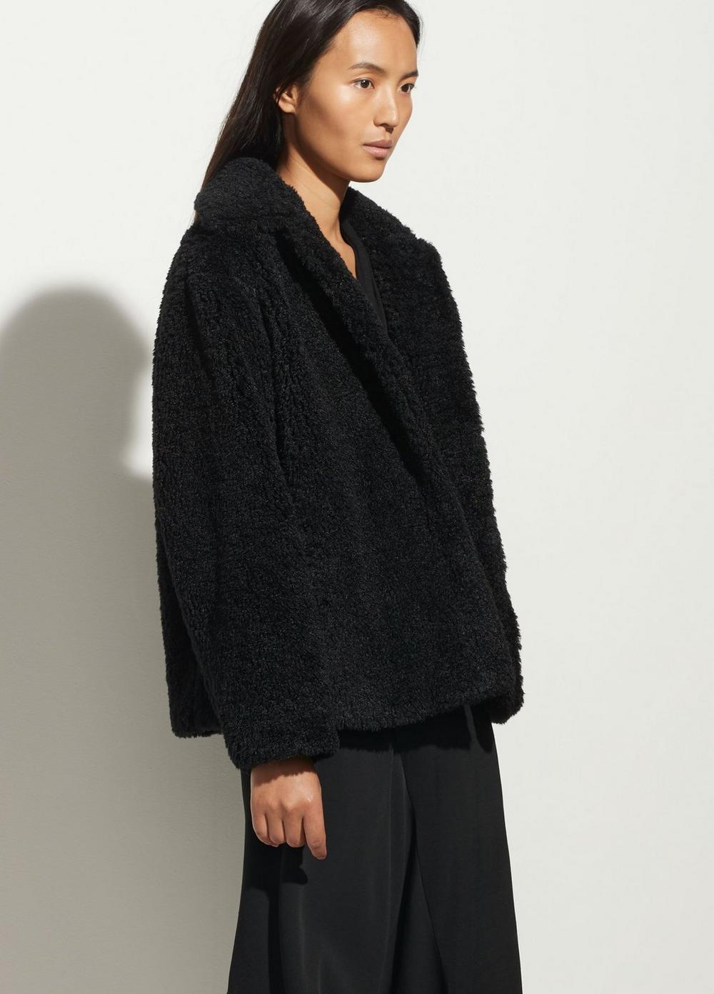 Textured Faux Fur Jacket