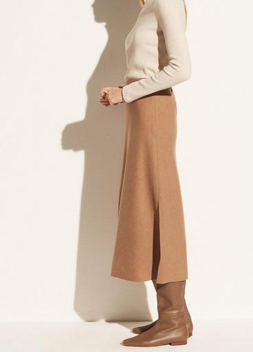 Brushed Flannel Side Slit Slip Skirt image number 2